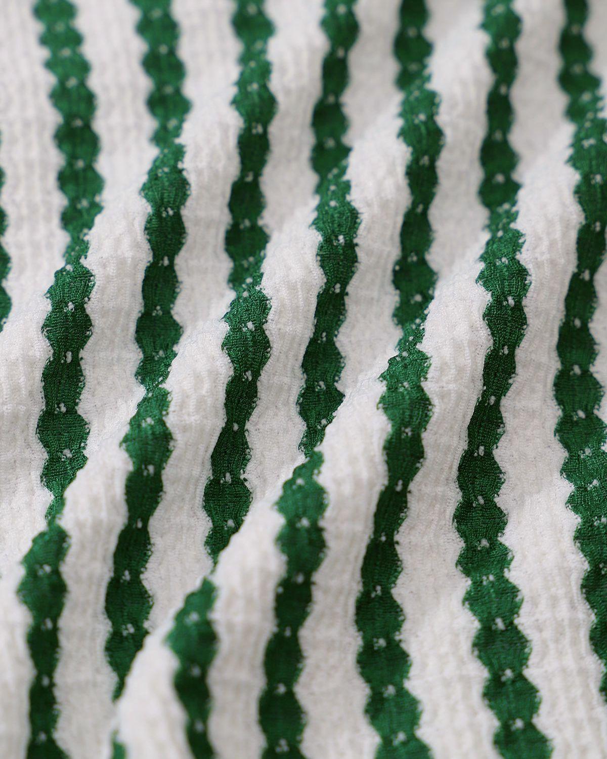 Green Striped Underwire Bikini Set Product Image