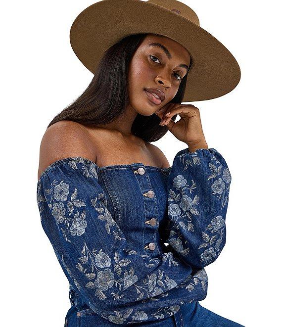 Wrangler® Retro® Floral Sleeve Denim Shirt Product Image