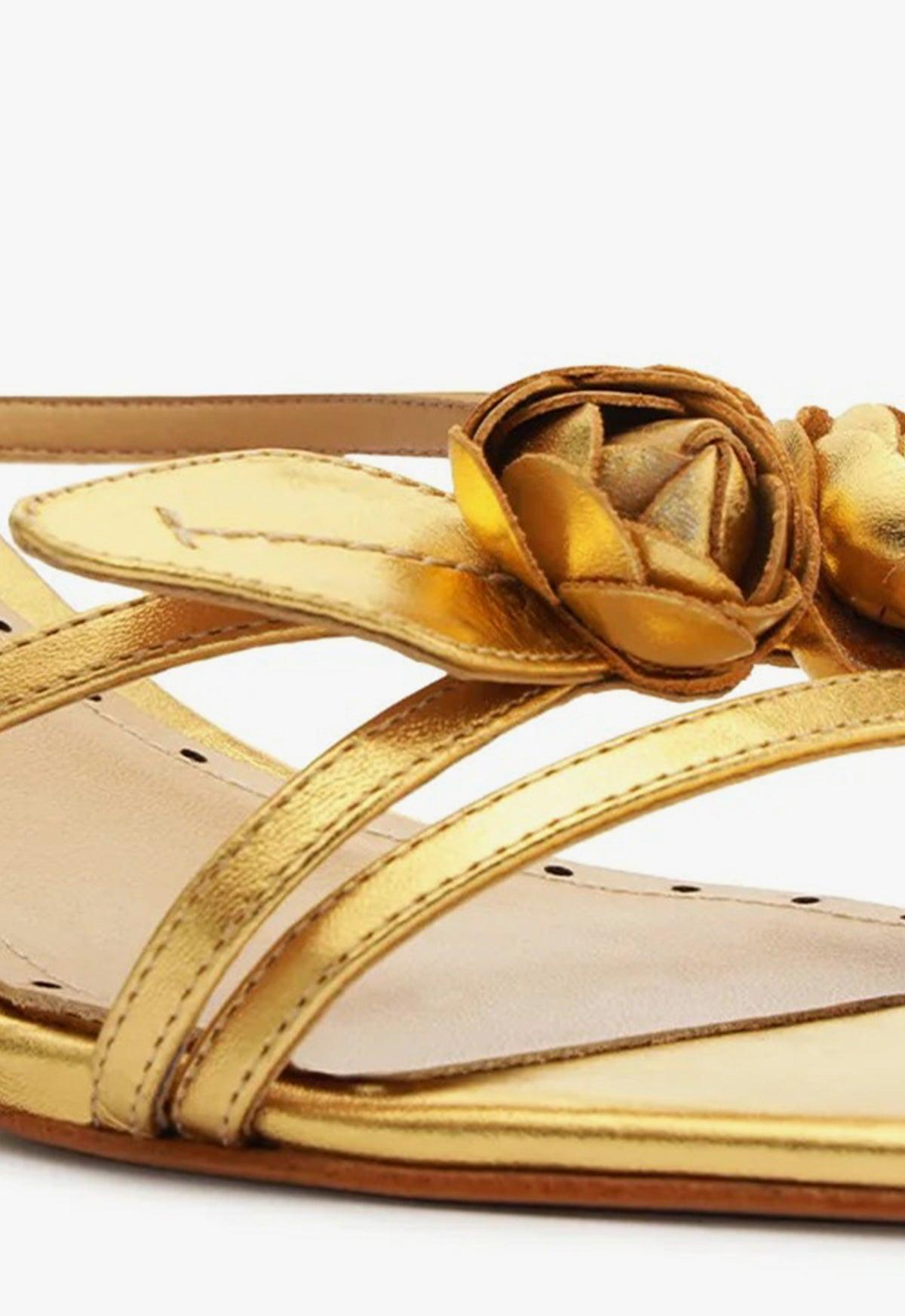Alma Metallic Leather Sandal Female Product Image