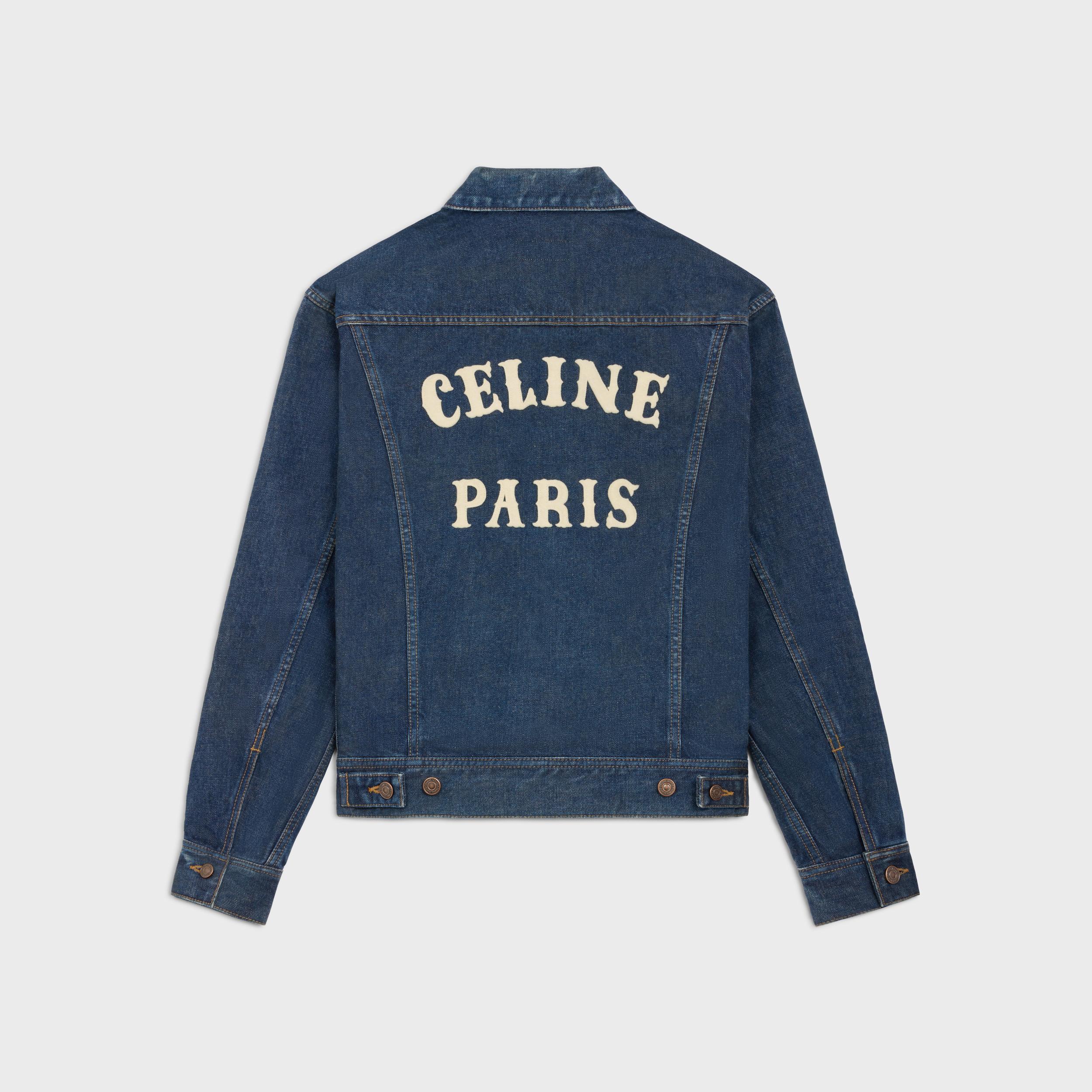 trucker jacket in royal indigo wash denim Product Image