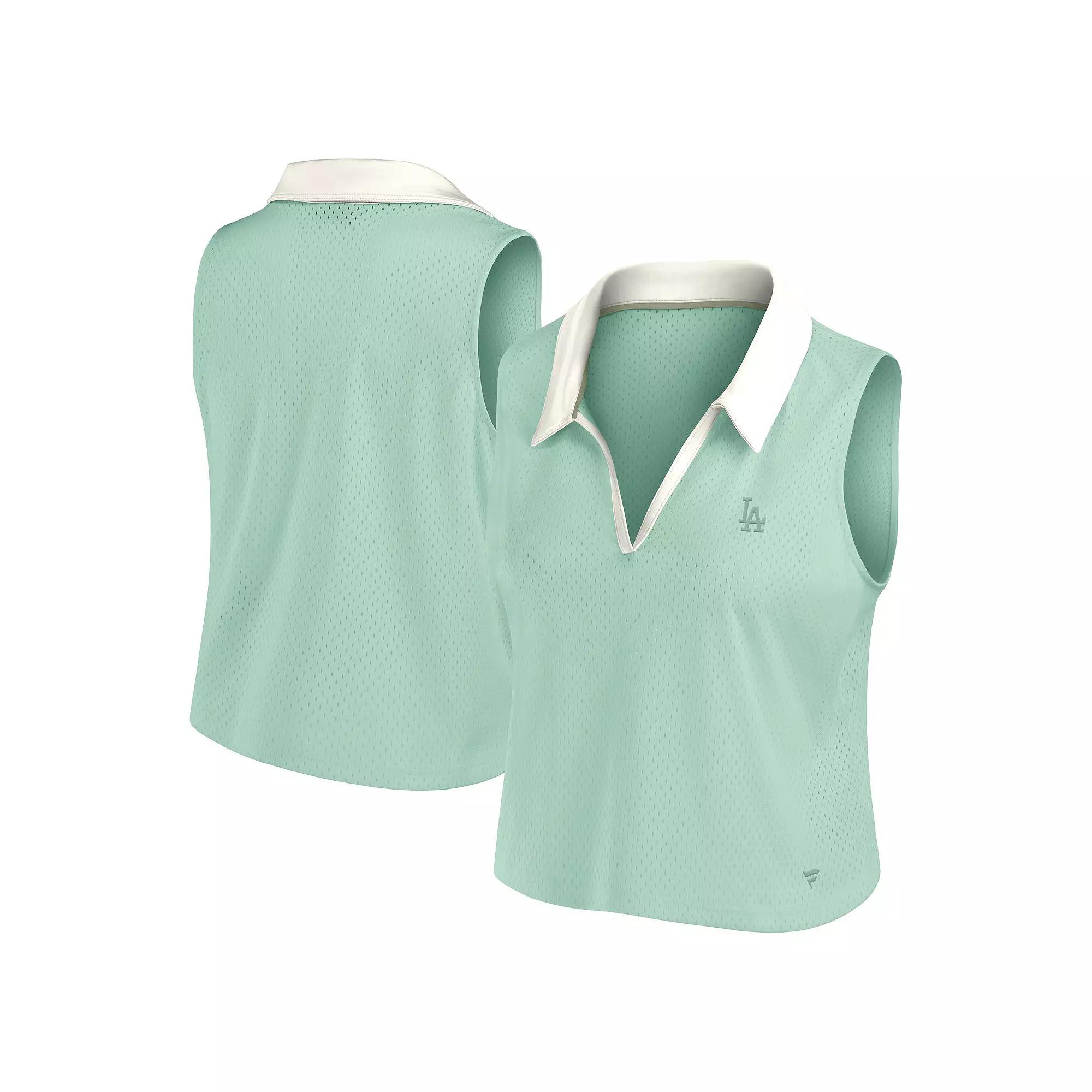 Women's Fanatics Mint Los Angeles Dodgers Studio Wellness V-Neck Tank Top,  Product Image