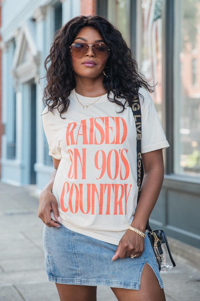 Raised On 90s Country Ivory Graphic Tee Product Image