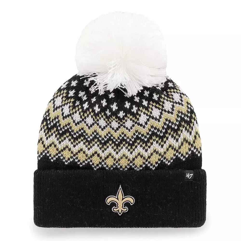 Womens 47 New Orleans Saints Elsa Cuffed Knit Hat with Pom Product Image
