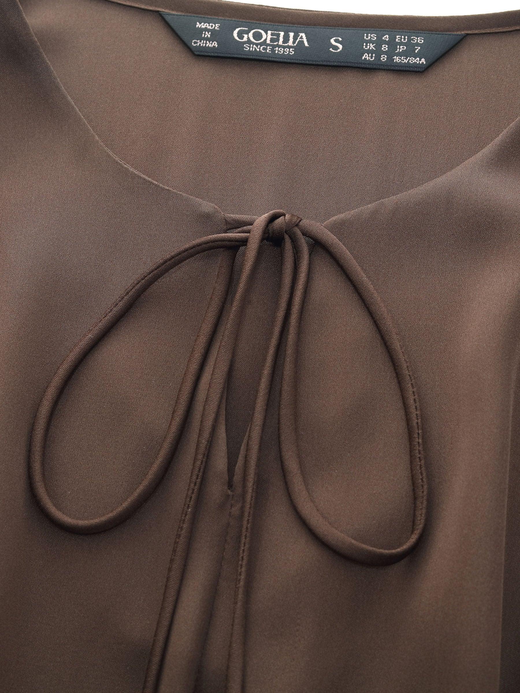22MM Mulberry Silk Smocked Waist Women Maxi Dress Product Image