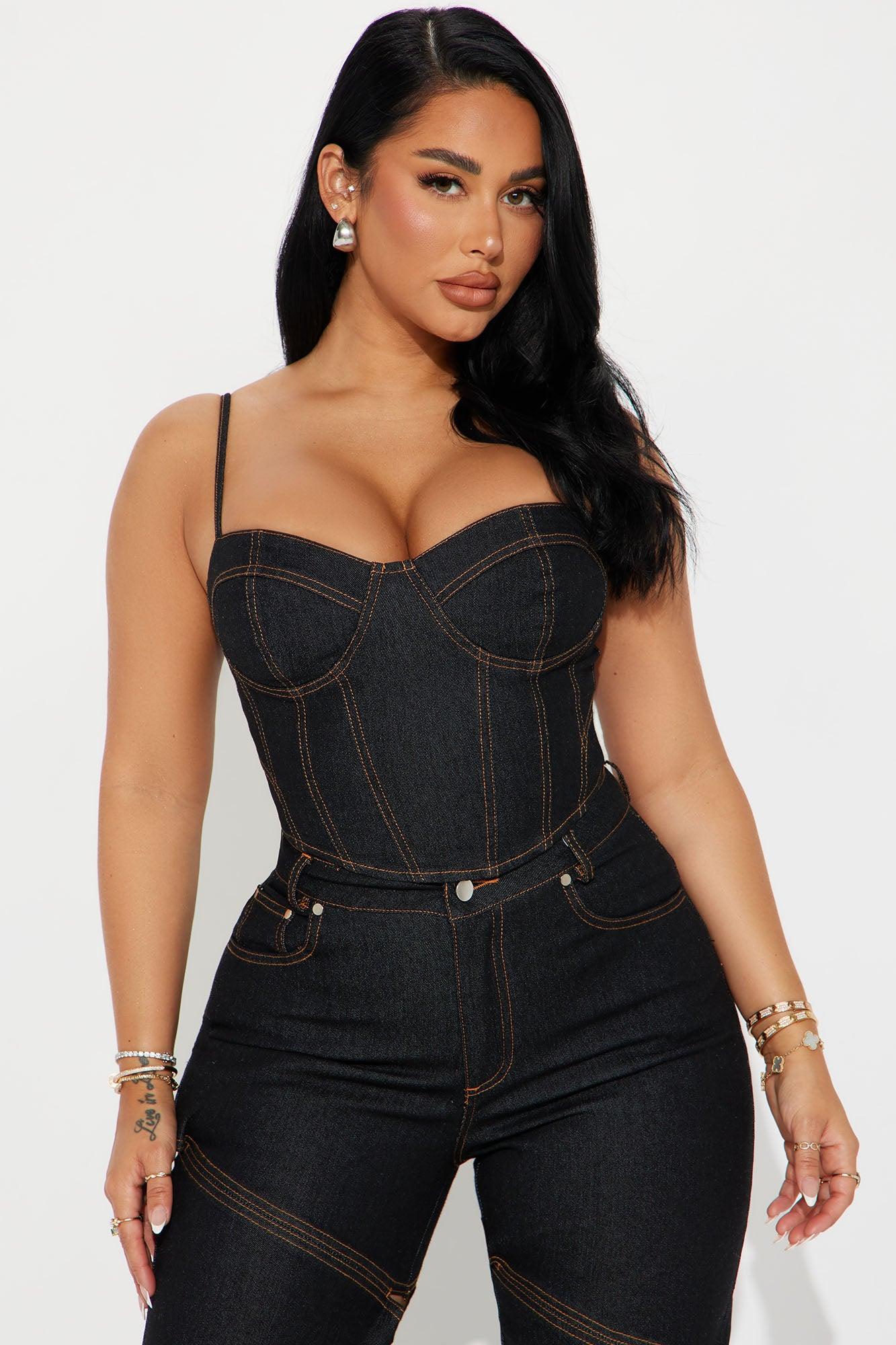 Jenny Denim Pant Set - Dark Wash Product Image