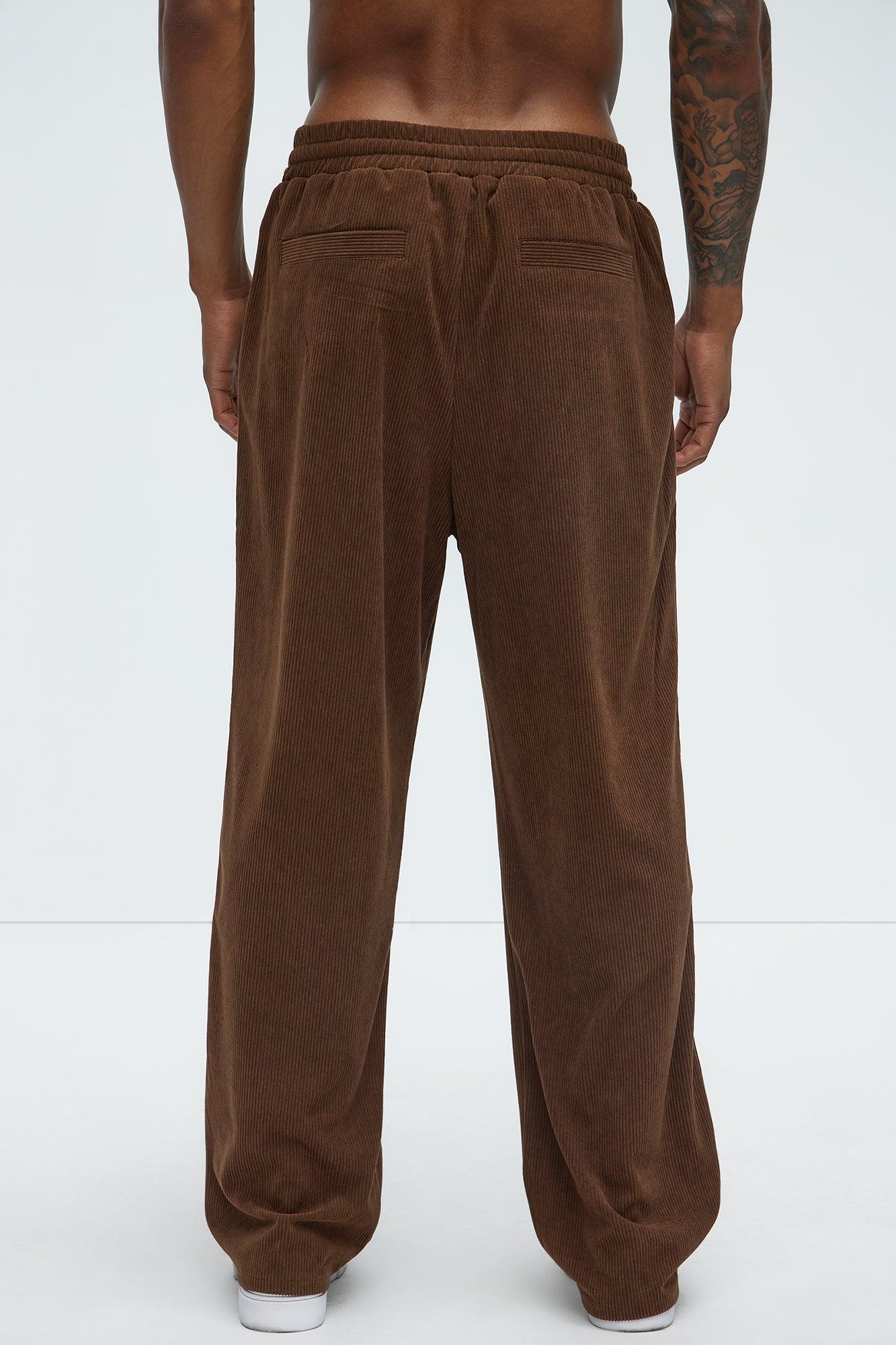 Beau Baggy Corduroy Pants - Brown Product Image