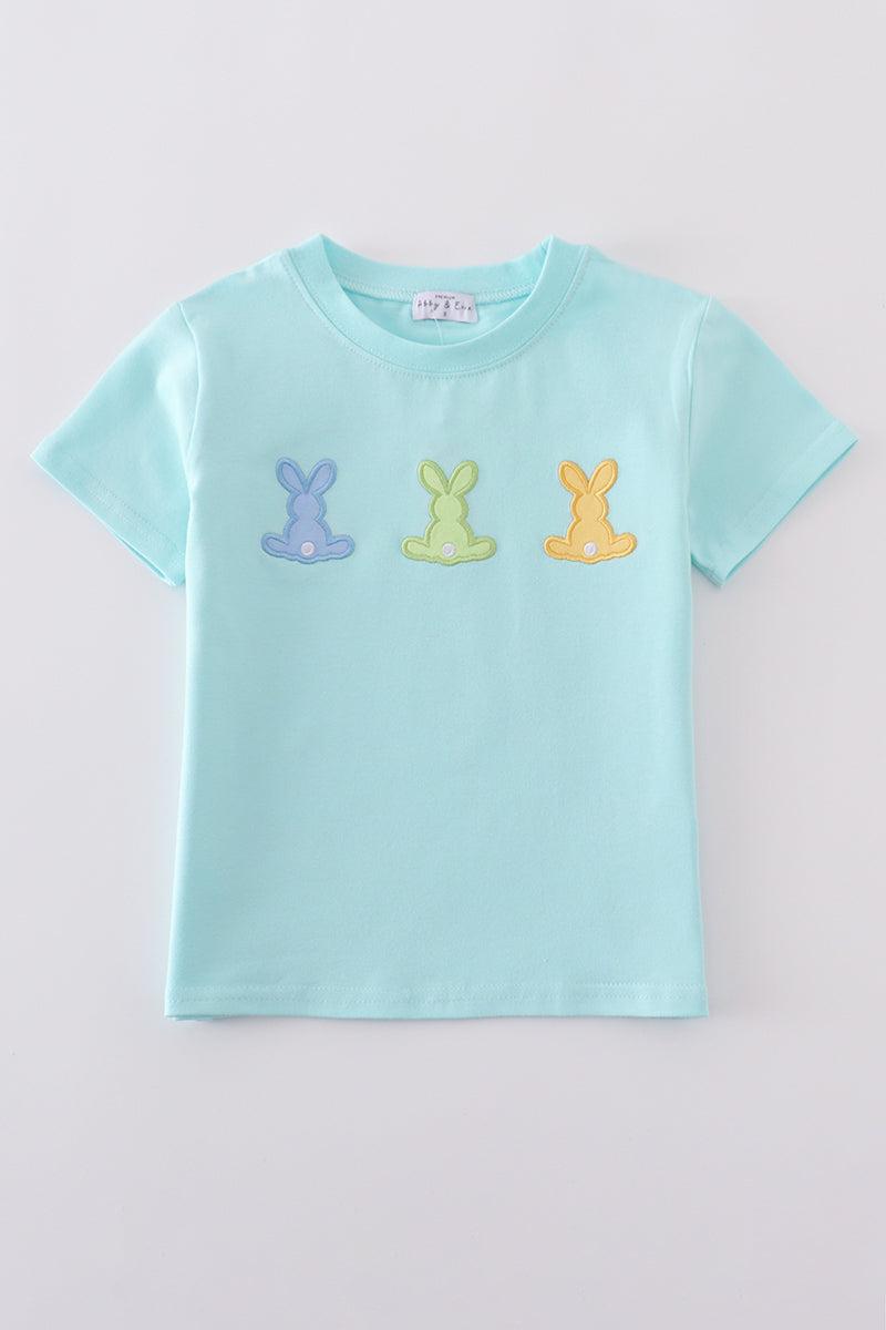 Blue deer applique top Product Image