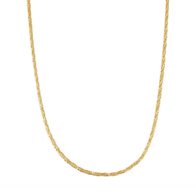 Jordan Blue Women's 14k Gold Over Silver Foxtail Chain Necklace, Size: 18", Gold Tone Product Image