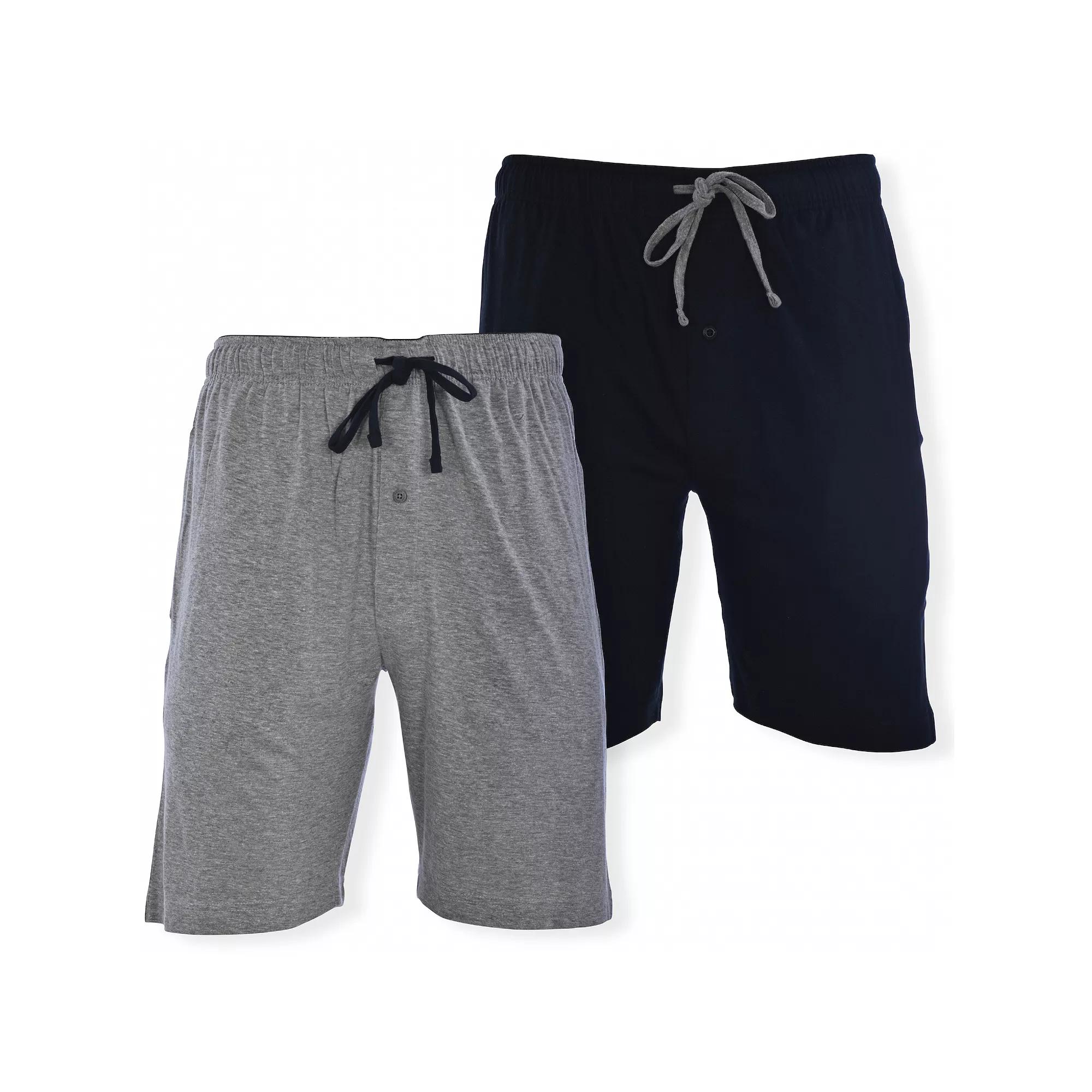Big & Tall Hanes® 2-pack Knit Pajama Shorts, Men's,  Product Image