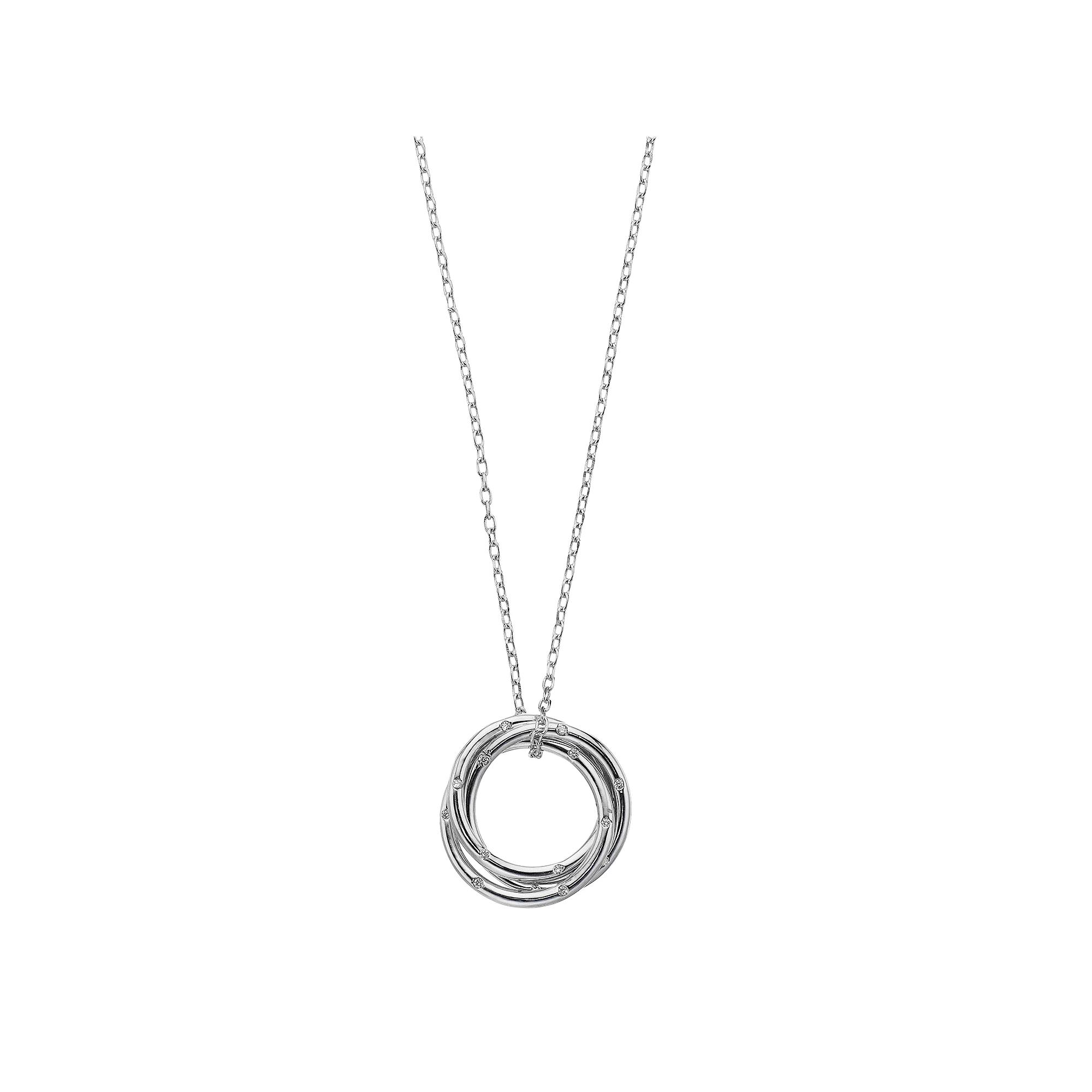 SIRI USA by TJM Sterling Silver Cubic Zirconia Circle Pendant Necklace, Women's, Size: 16" Product Image