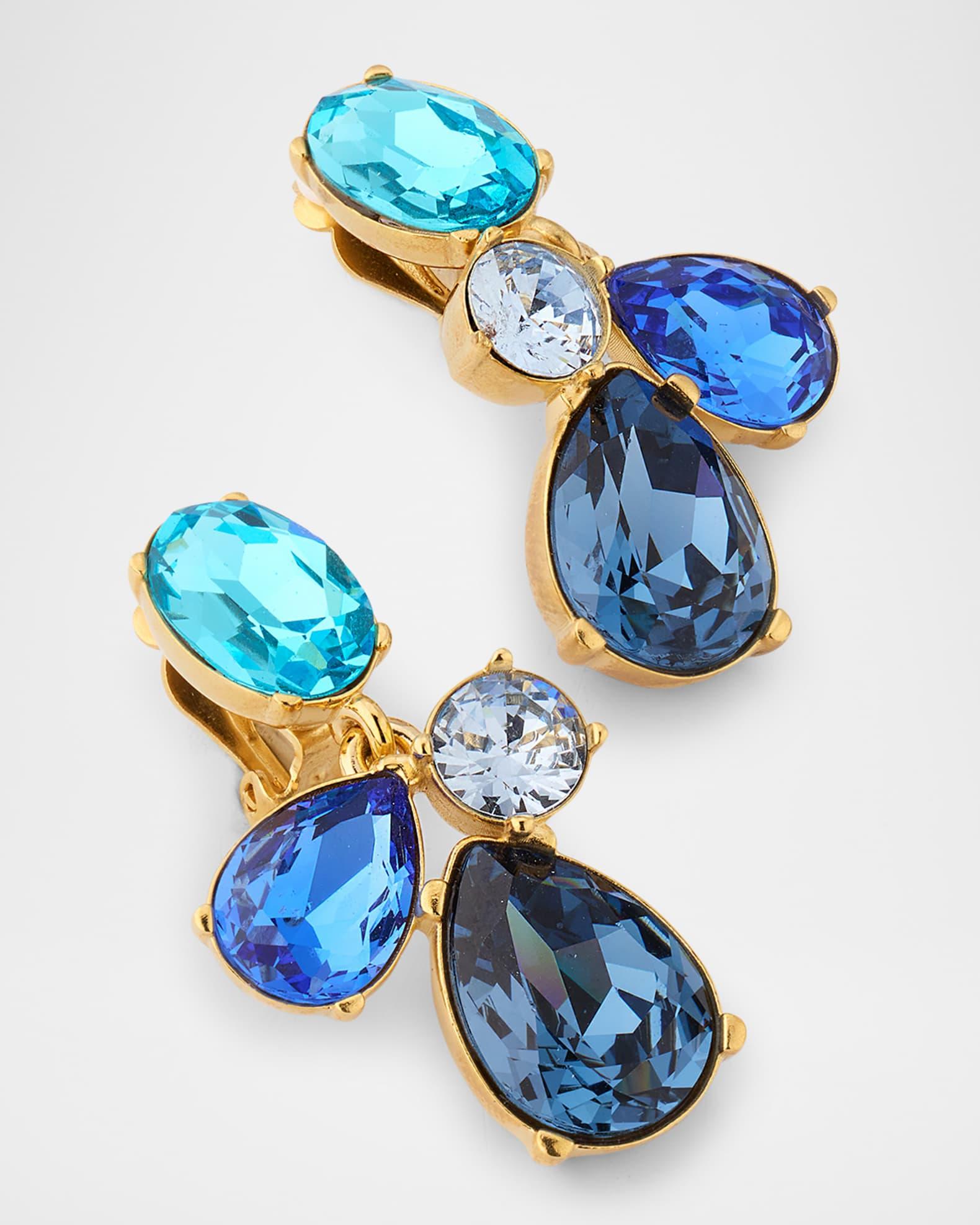 Petal Drop Crystal Earrings Product Image