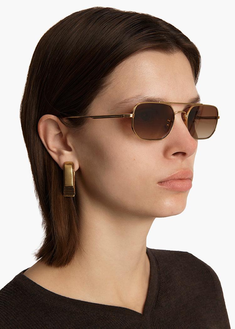 KHAITE x Oliver Peoples 1989C in Gold and Dark Brown Product Image