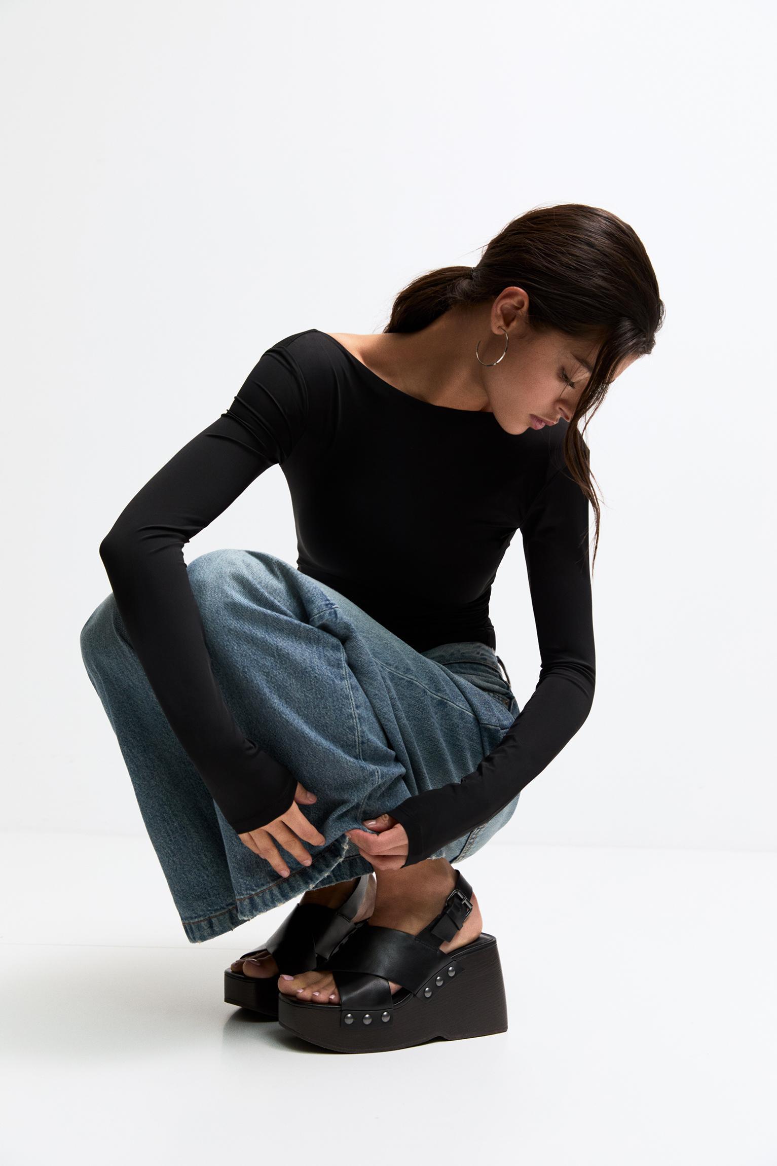 Studded wedge sandals Product Image