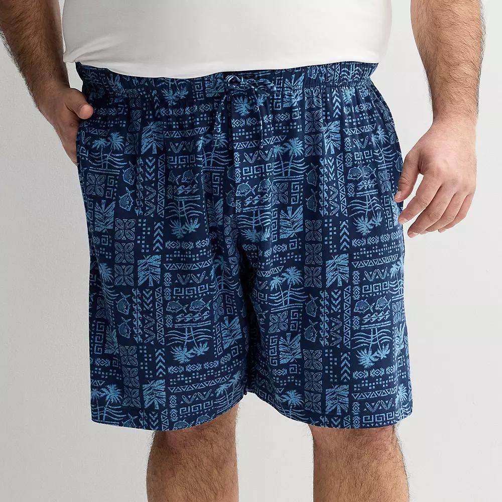 Big & Tall Sonoma Goods For Life® Essential Knit Pajama Shorts, Men's, Size: XXL Tall, Block Blue Product Image