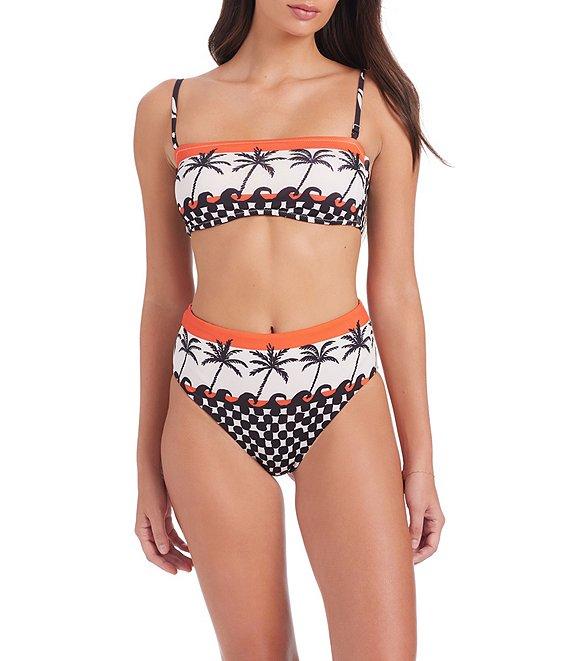 Sanctuary Beach Conversation Palm Tree Reversible High Waist Swim Bottom Product Image