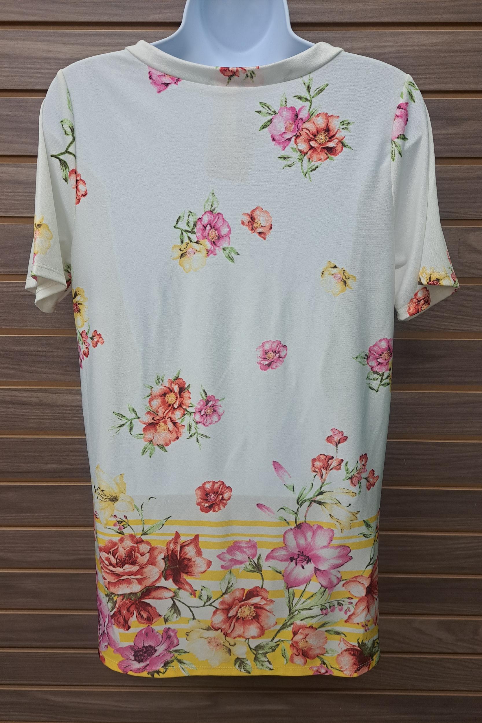 Floral/cream long short sleeve Product Image
