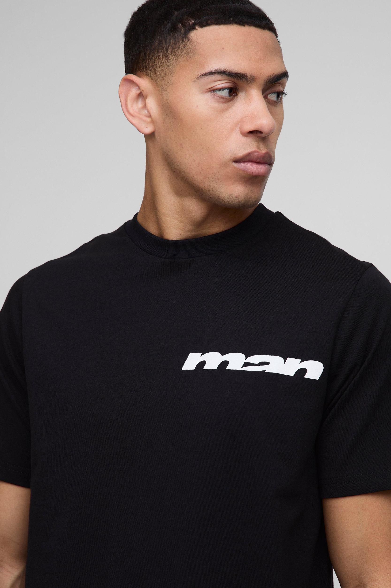Regular Fit MAN Graphic T Shirt | boohooMAN USA Product Image
