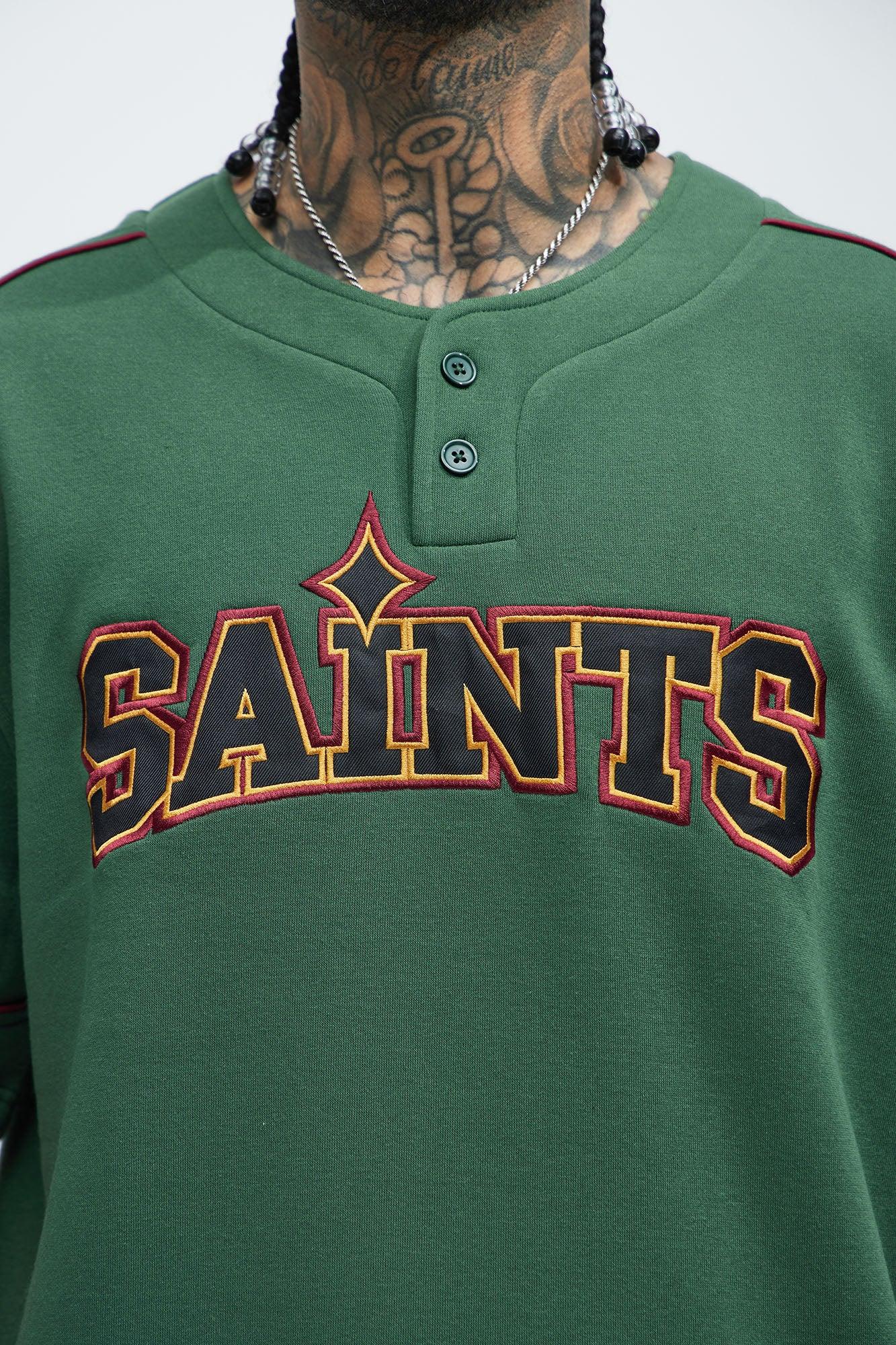 Saint Worldwide Short Sleeve Henley - Green Product Image