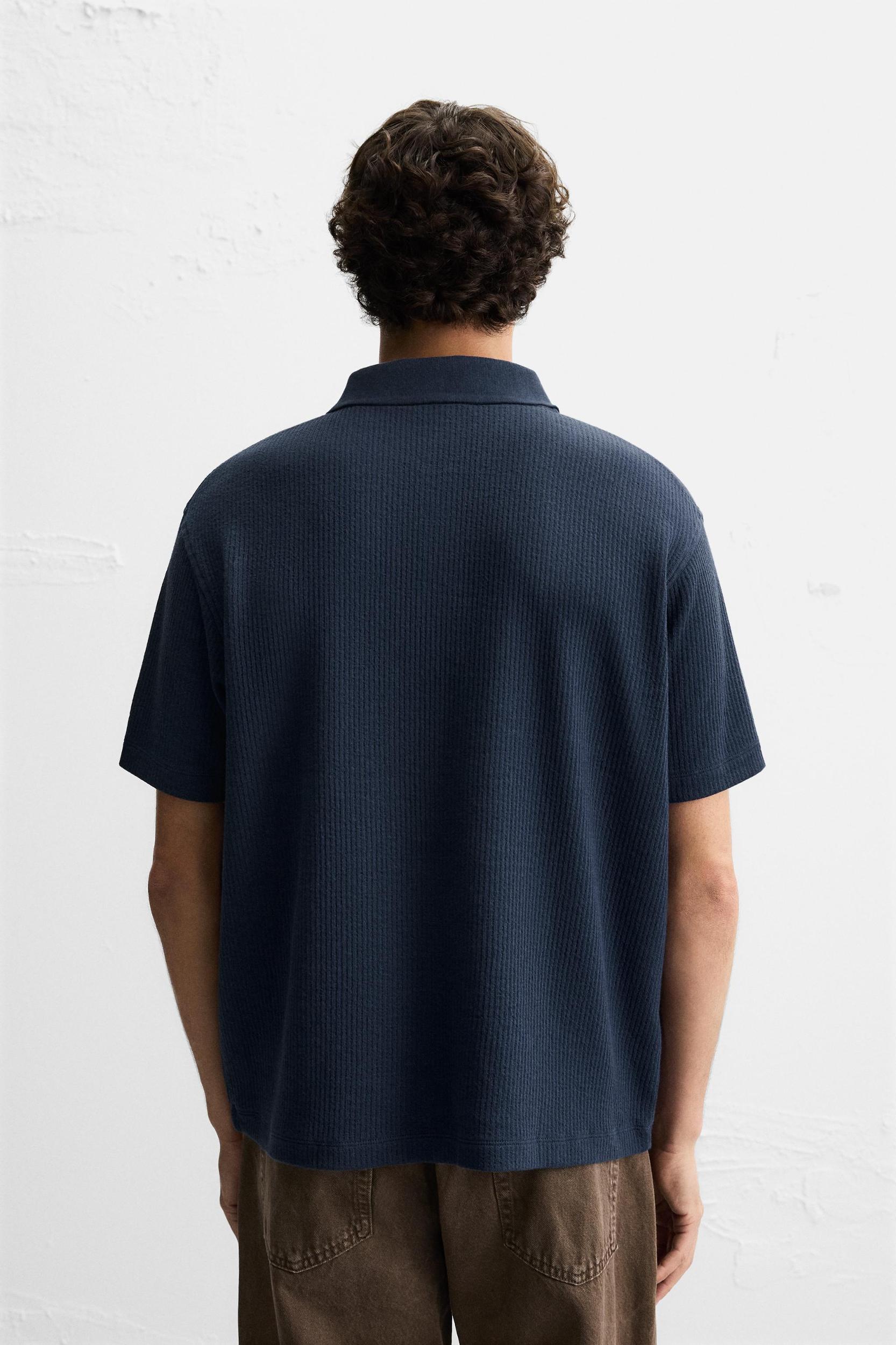 VERTICAL TEXTURED POLO SHIRT Product Image