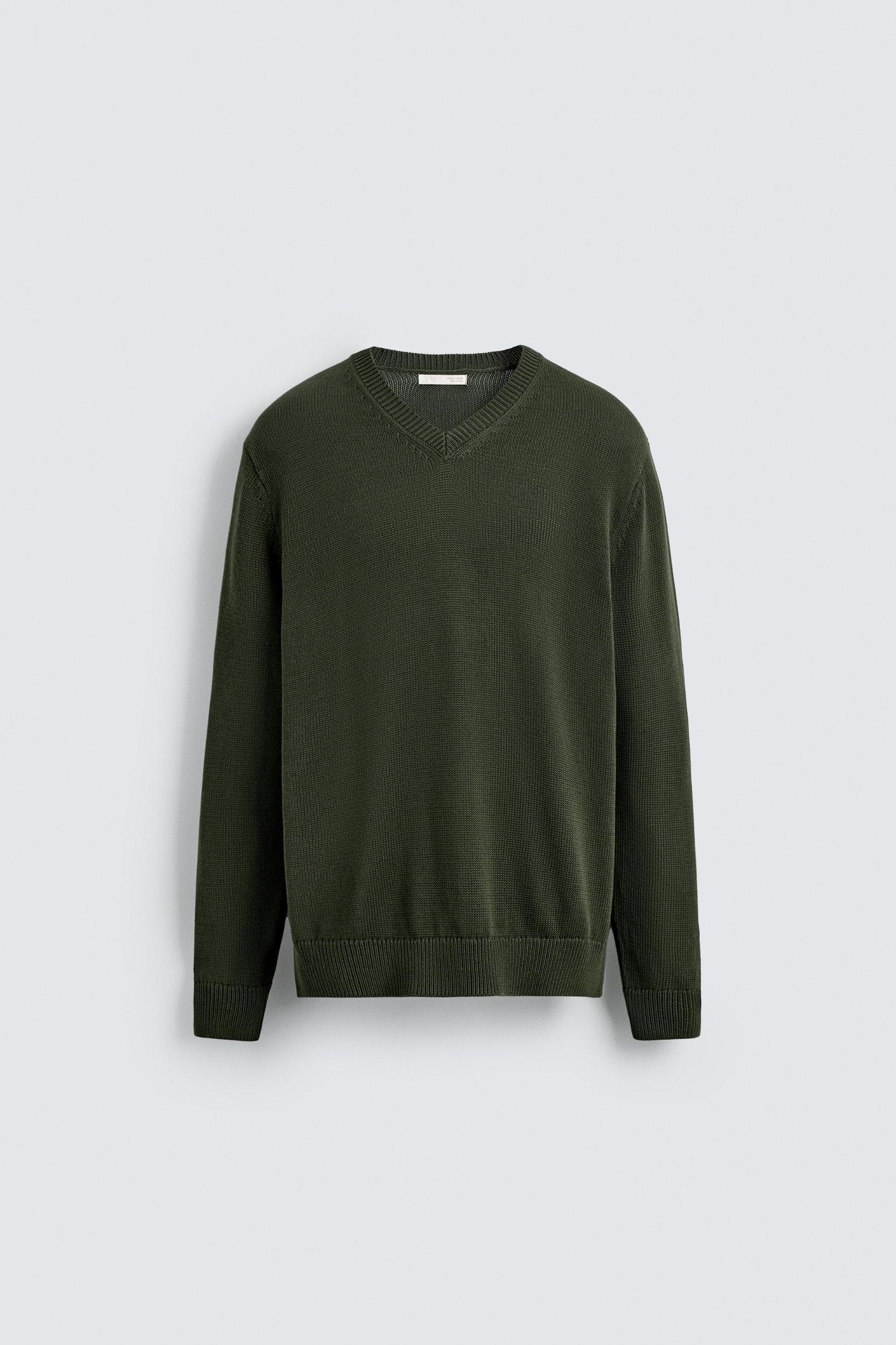 COTTON V-NECK SWEATER Product Image