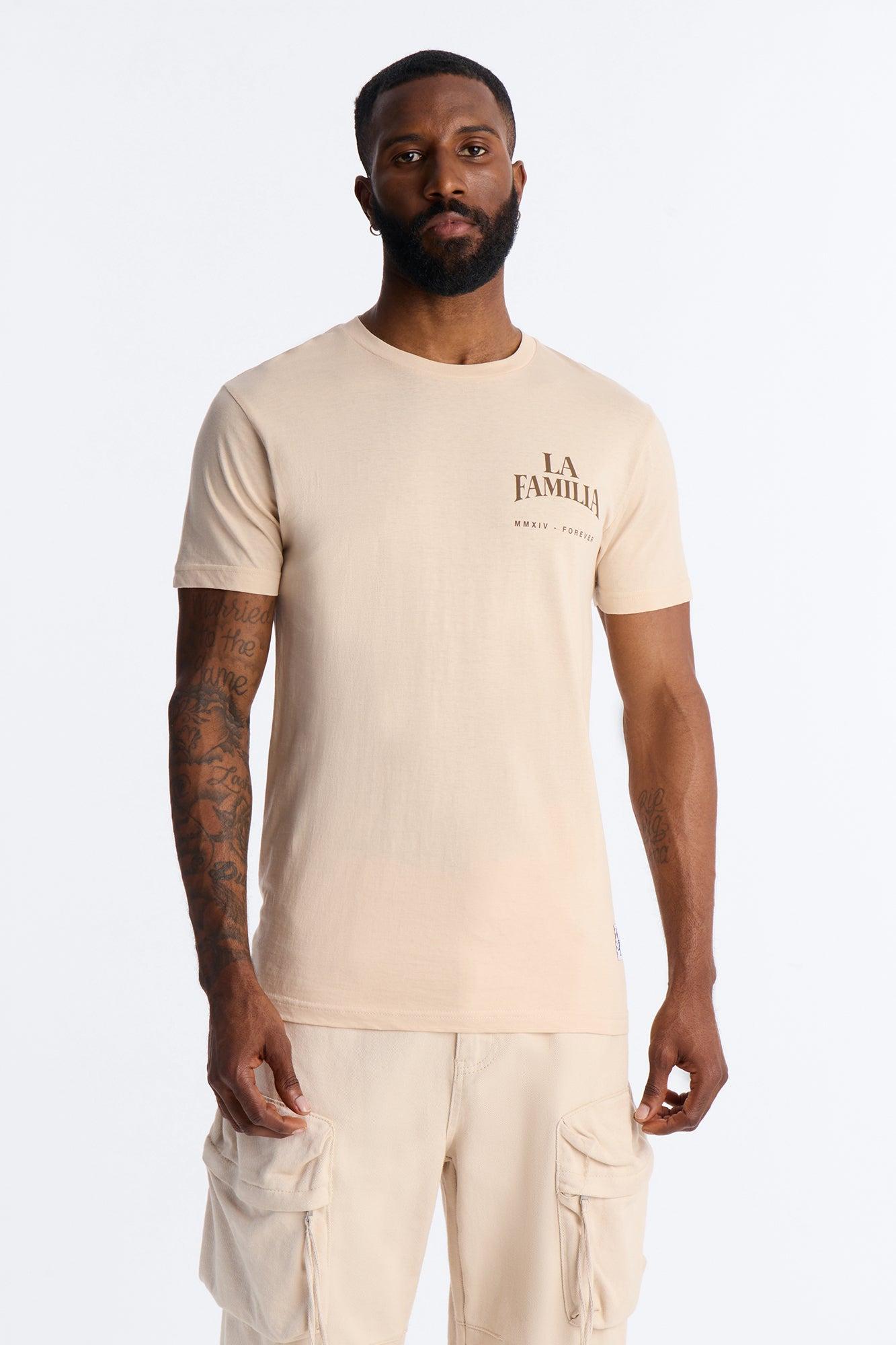 La Familia Virgin Mary Short Sleeve Tee - Cream Male Product Image
