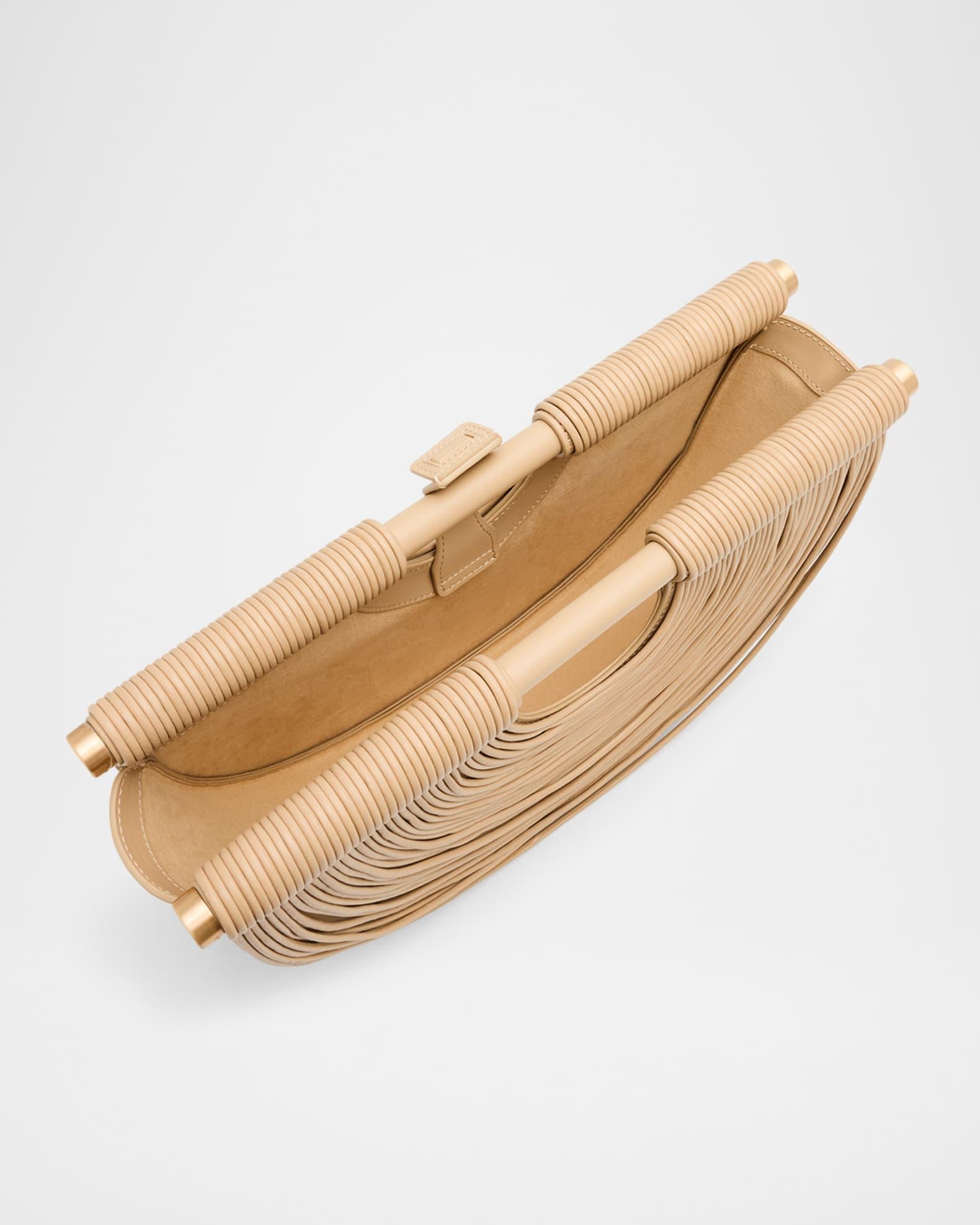 Lou Draped Leather Clutch Bag Product Image