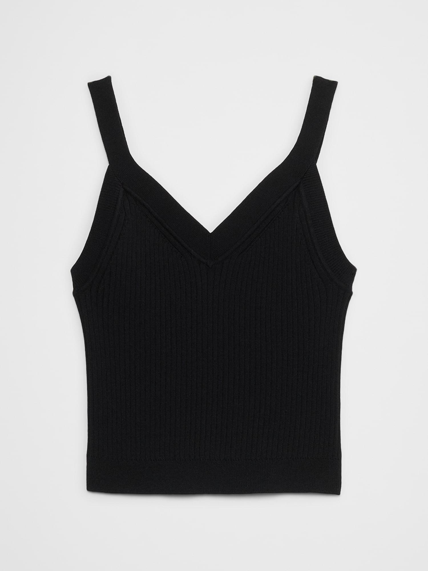 Ribbed Cropped Sweater Tank Product Image