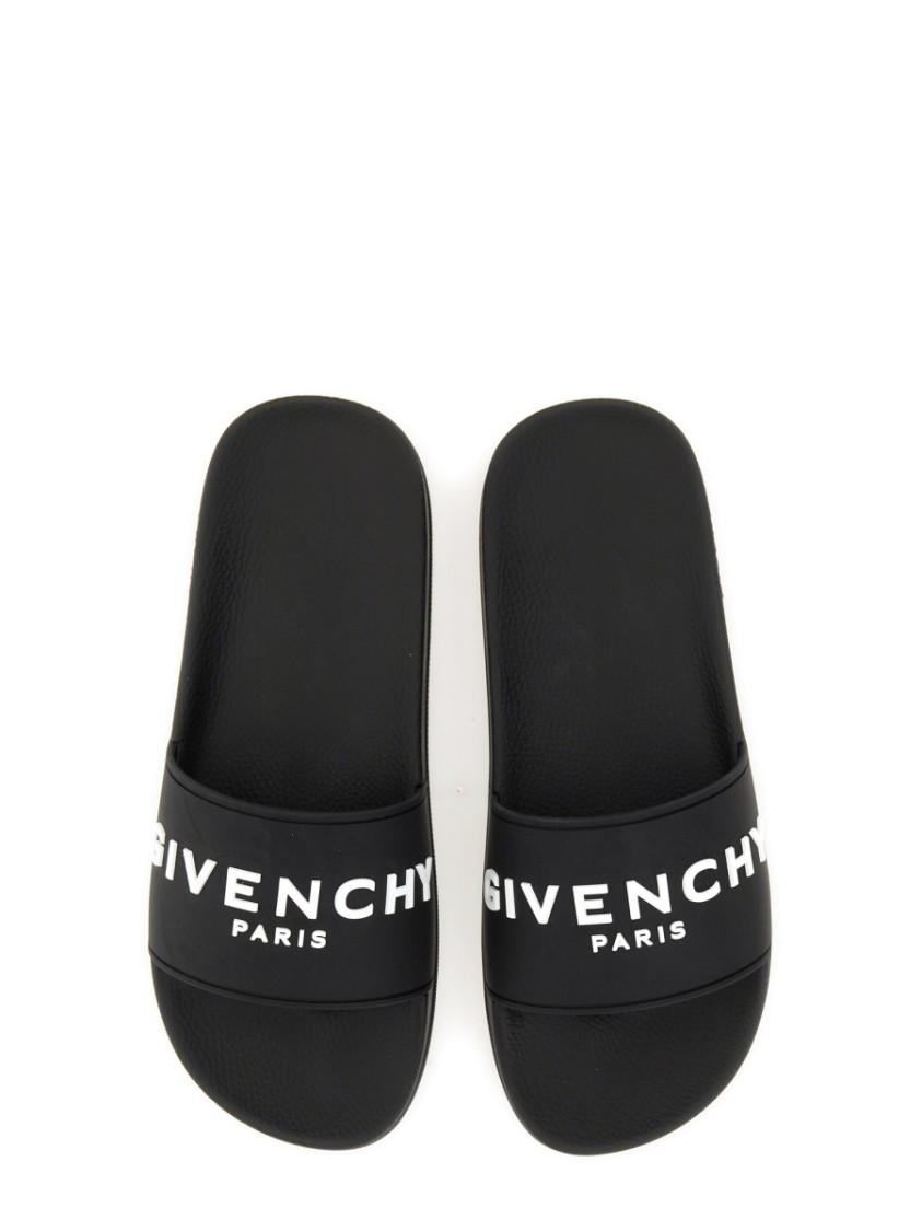 Black Logo-Print Pool Slides Product Image