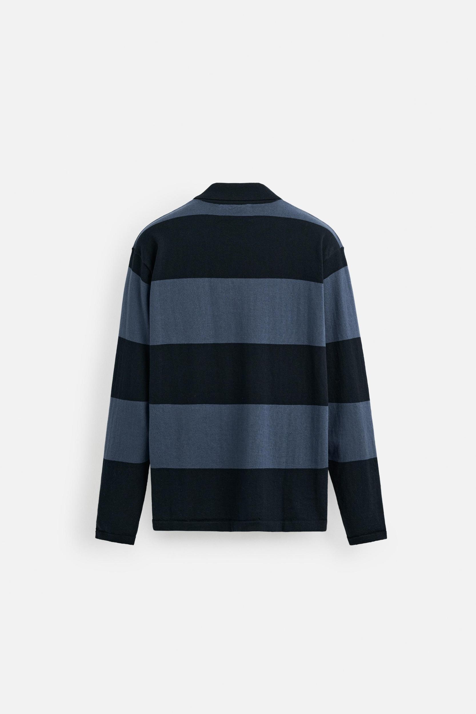 STRIPED KNIT POLO Product Image