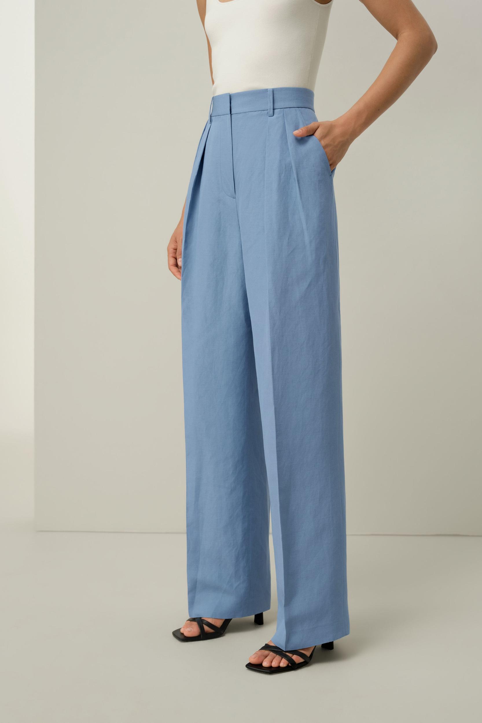 Silk Linen Wide-Leg Pant Product Image