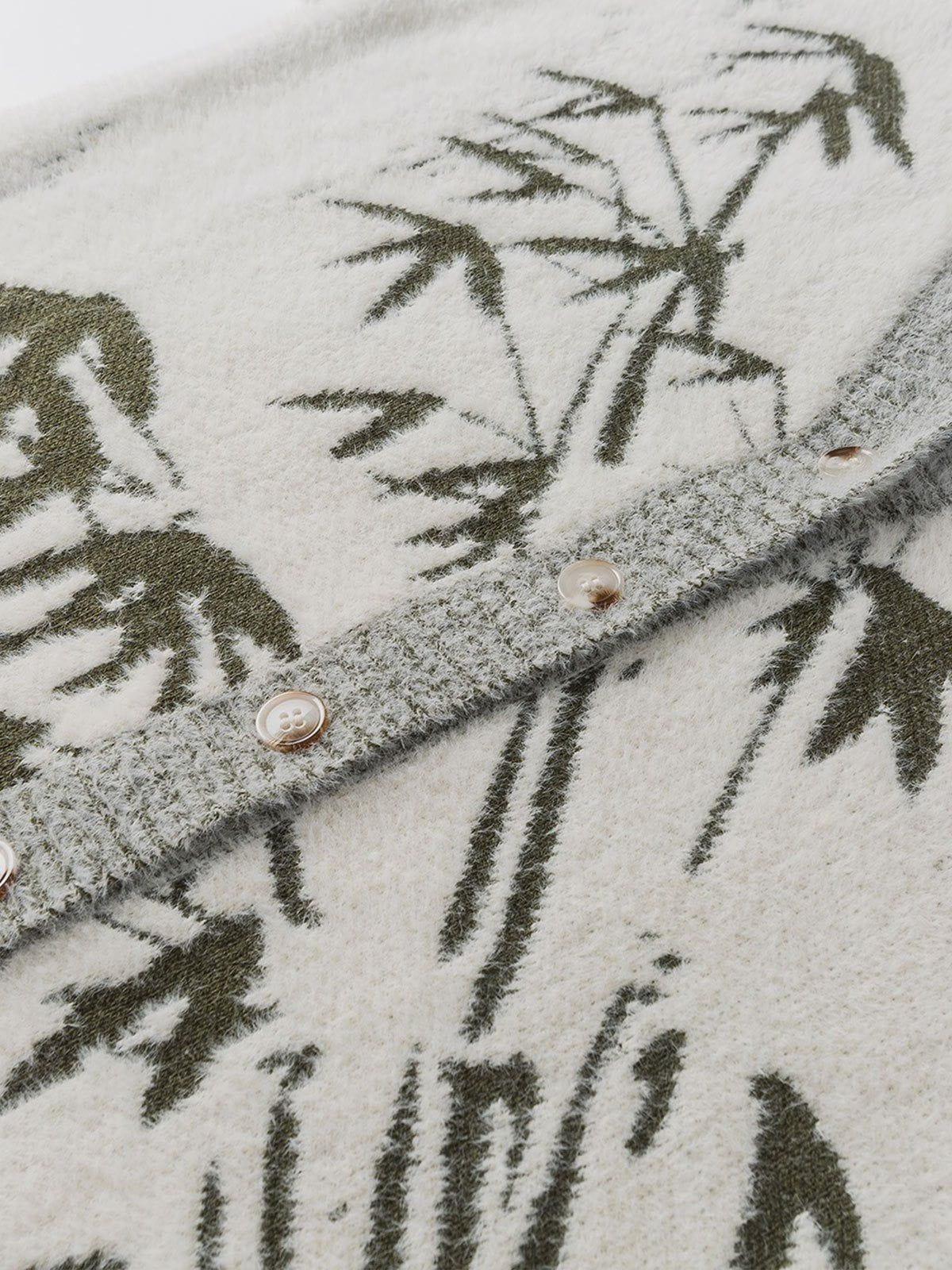 Aelfric Eden Bamboo Jacquard V-Neck Cardigan Product Image