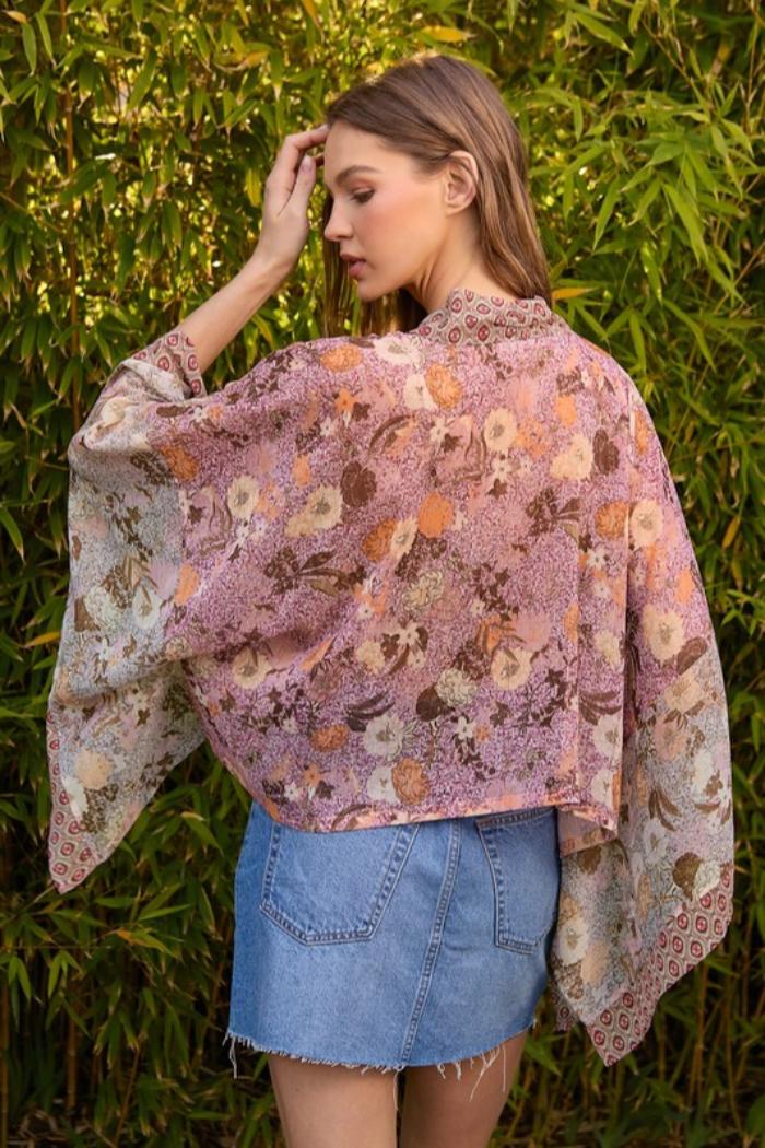 Mixed Print Kimono Product Image
