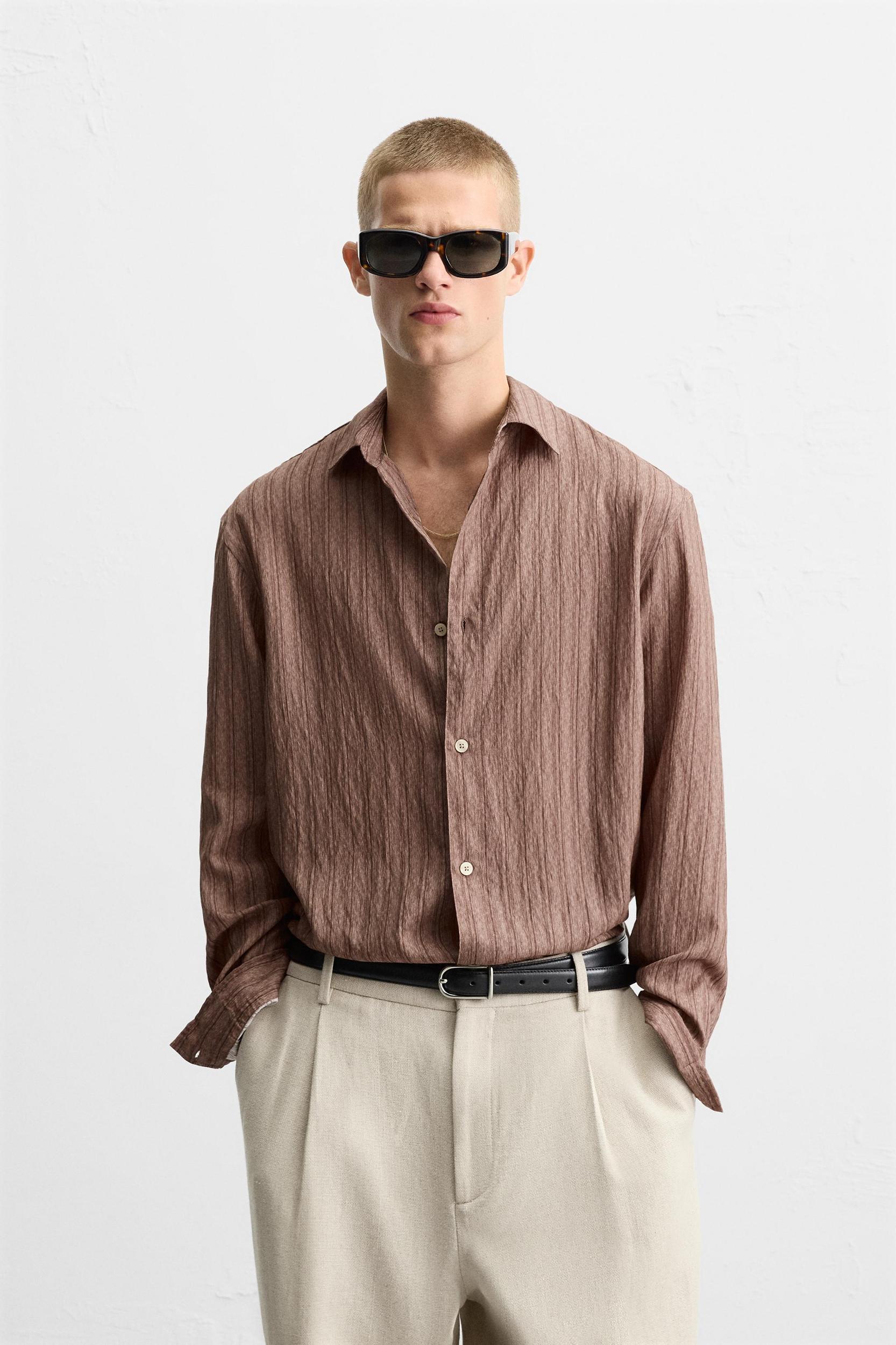 STRIPED FLOWY SHIRT Product Image