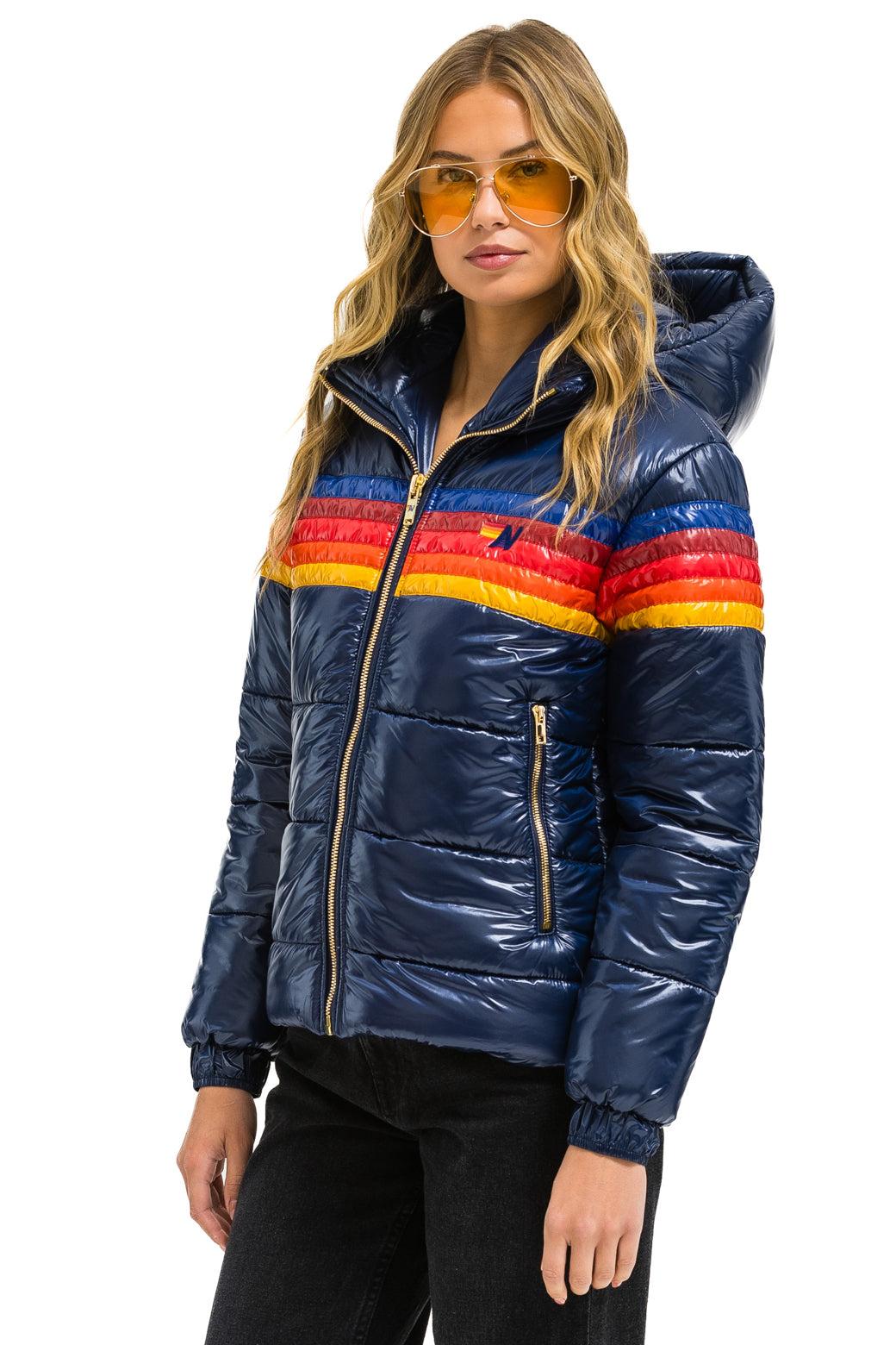 5 STRIPE TREKKER JACKET - GLOSSY NAVY Female Product Image