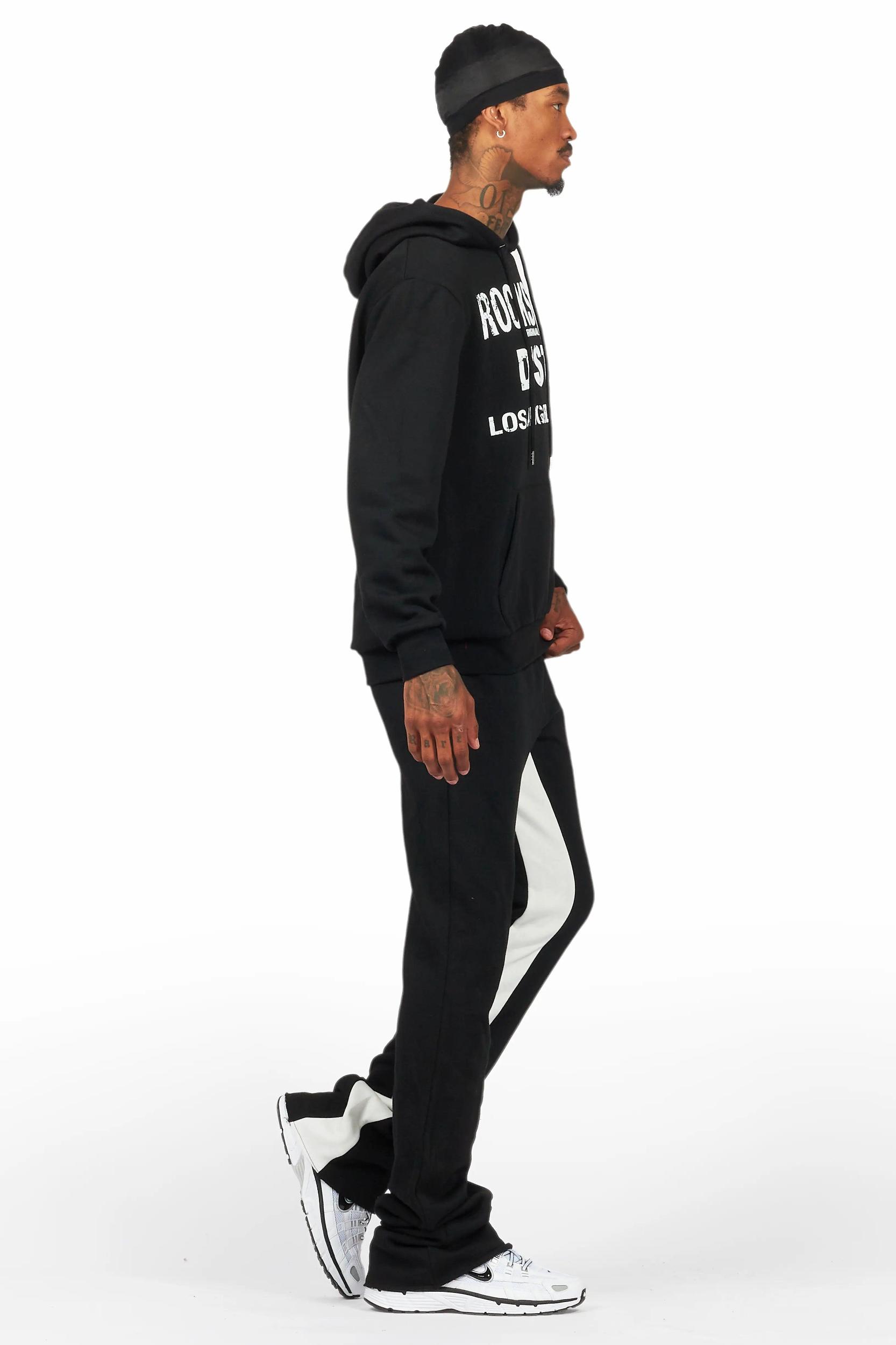 Lake Black Hoodie/Baggy Track Pant Set Male Product Image