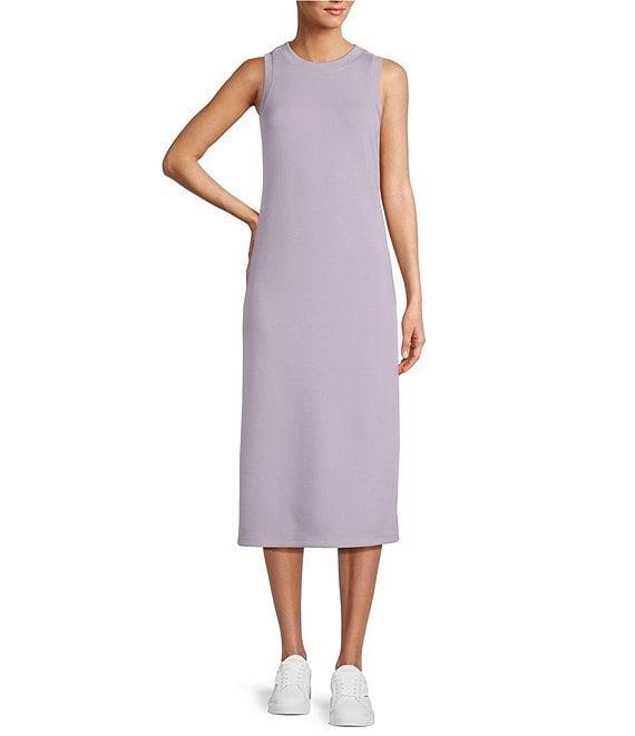 Antonio Melani Active Crew Neck Sleeveless Midi Sweater Dress Product Image
