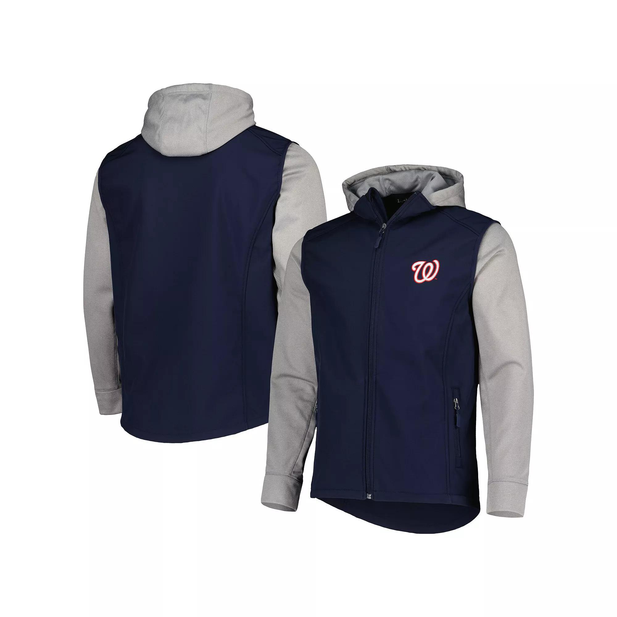Men's Dunbrooke Navy/Heather Gray Washington Nationals Alpha Full-Zip Jacket,  Product Image