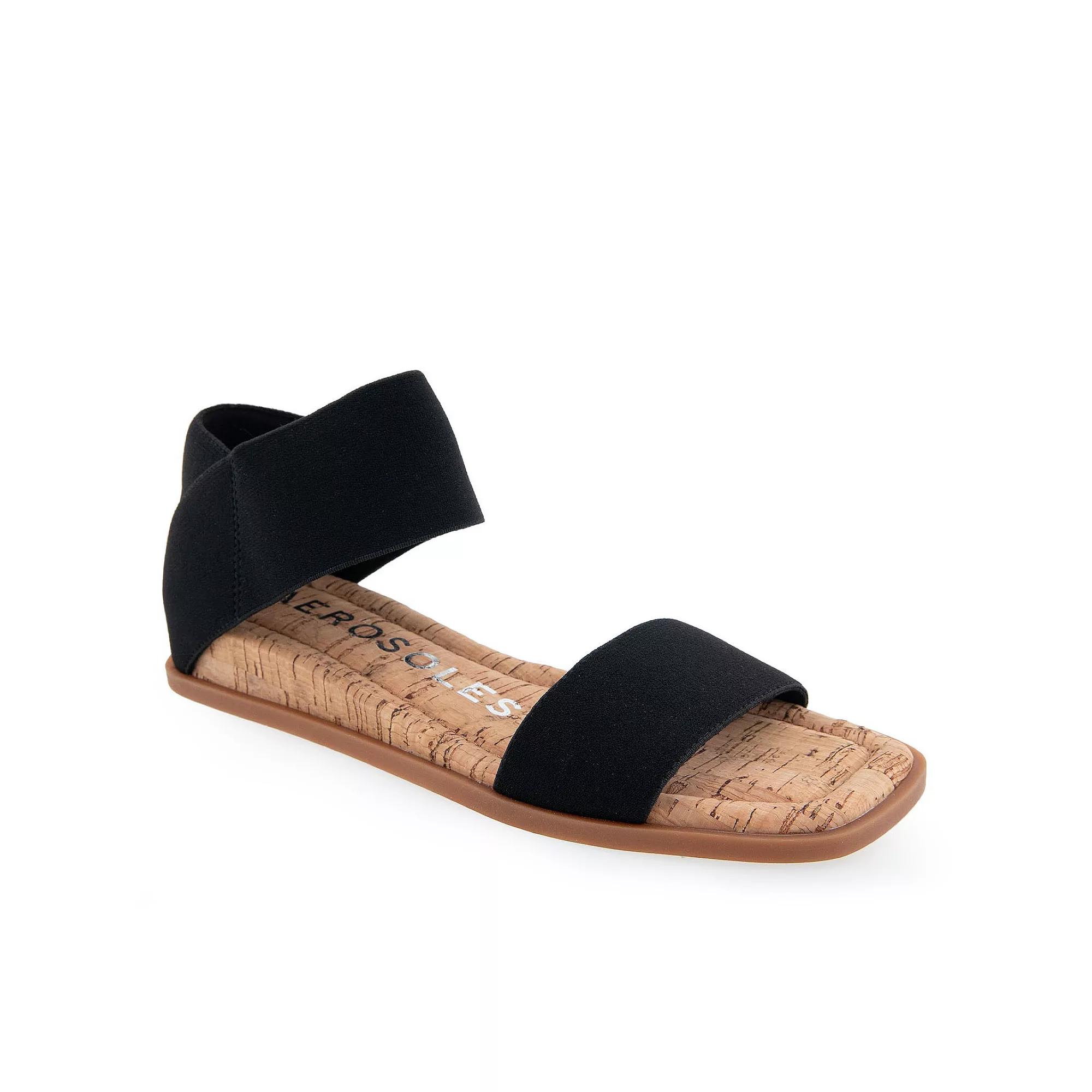 Aerosoles Bente Women's Wedge Sandals, Size: 7.5, Black Combo Elastic Product Image