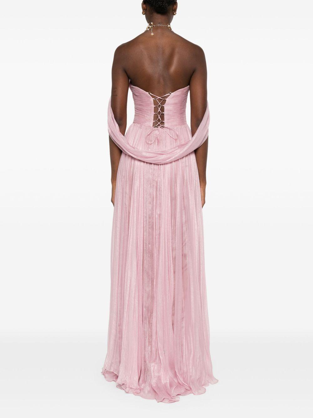 Raziel draped off-shoulder gown Product Image