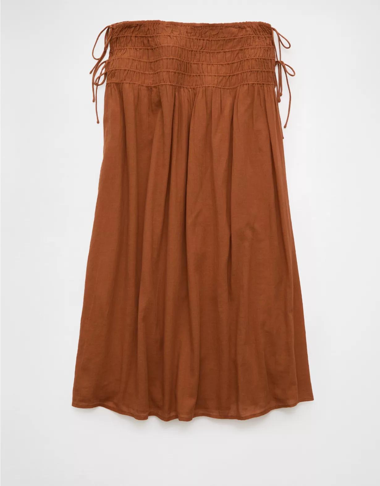 AE High-Waisted Tie Side Maxi Skirt Product Image