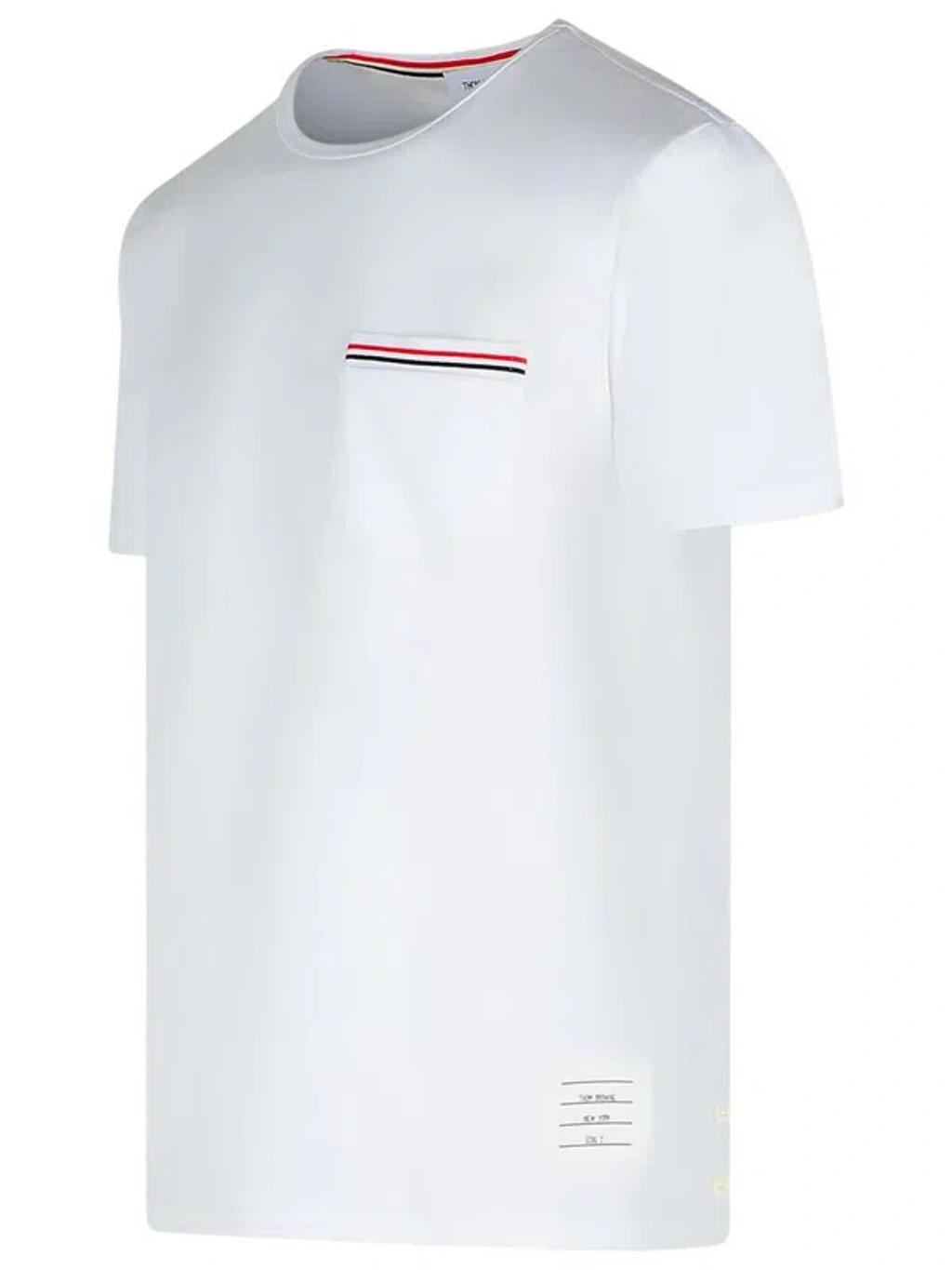 THOM BROWNE Oversized Pocket T-shirt Clothing In White Product Image