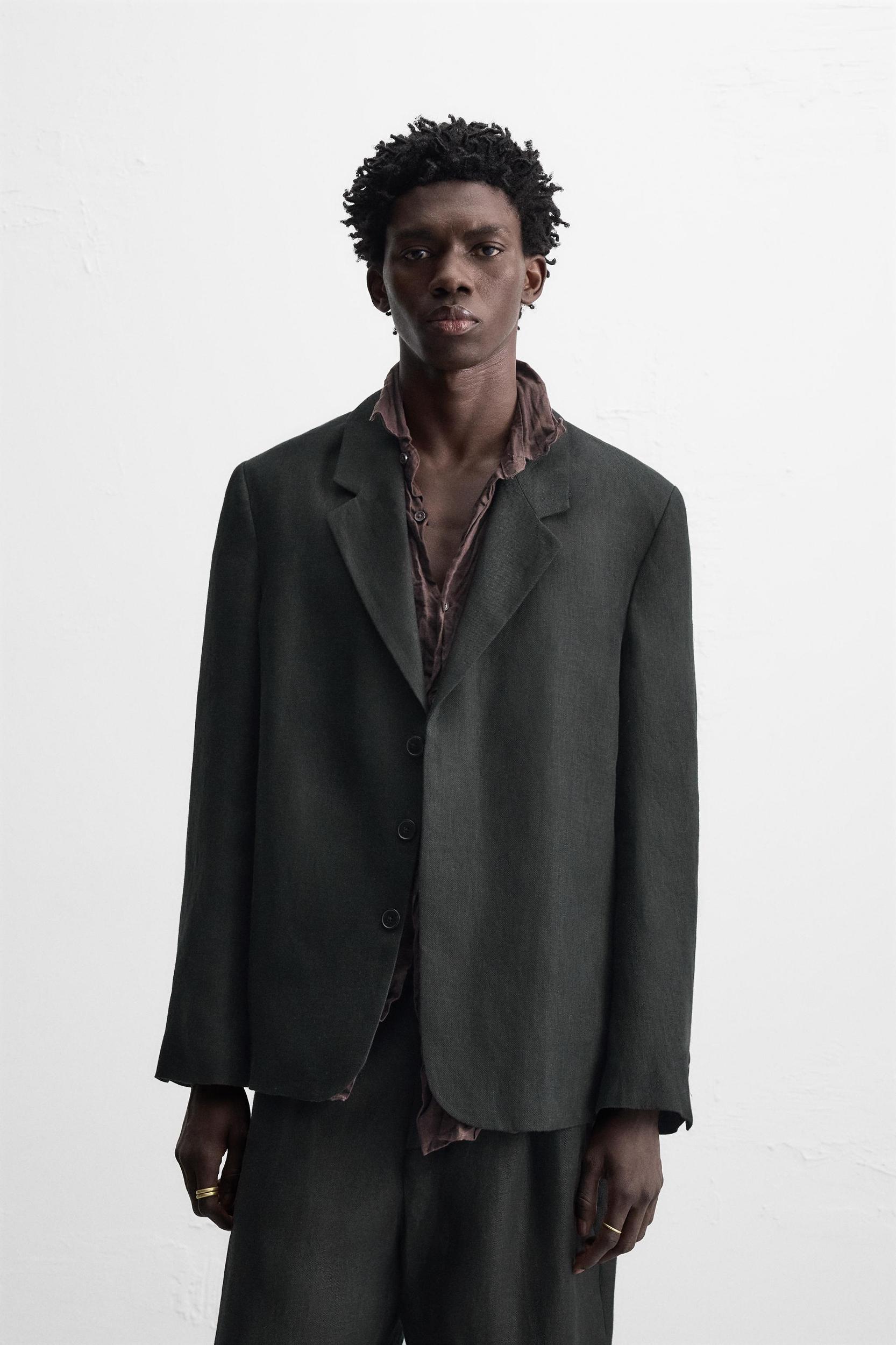 100% LINEN SUIT BLAZER Product Image