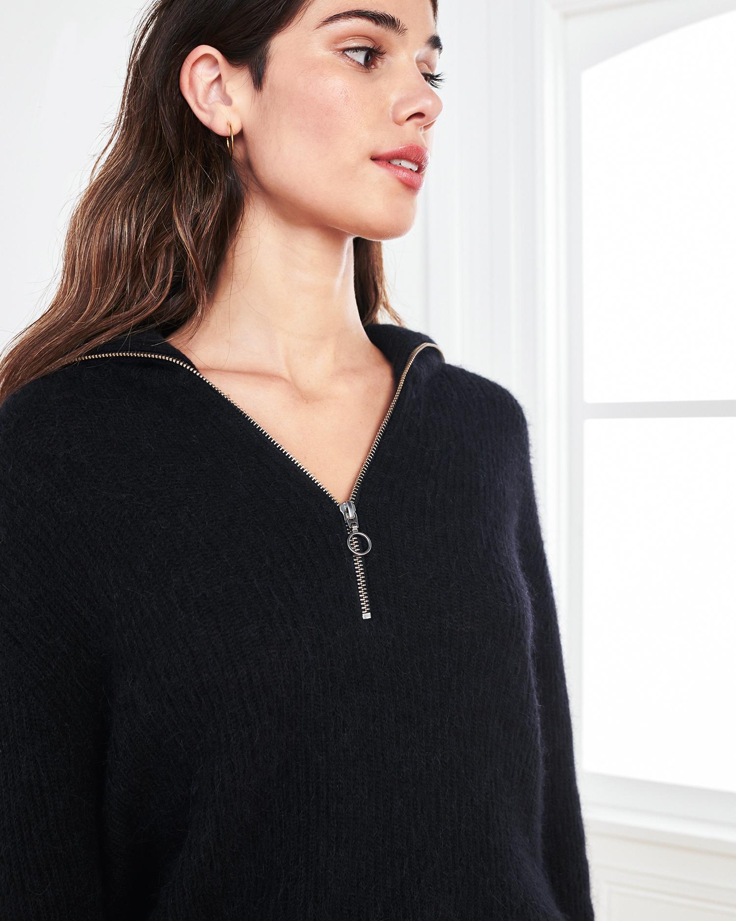 Quince | Women's Alpaca Quarter Zip Sweaters Size XS Product Image