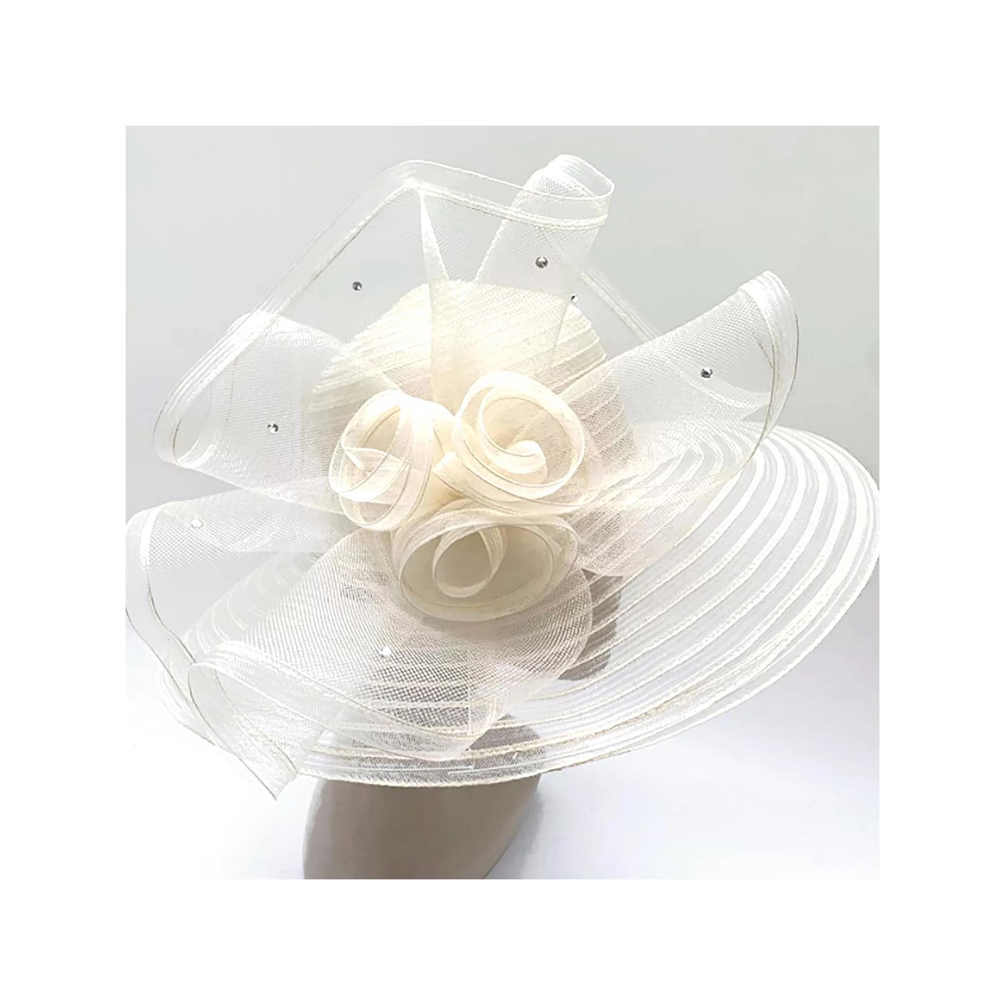 Women's Bellisima Sheer Wide-Brim Hat, Beige Khaki Product Image