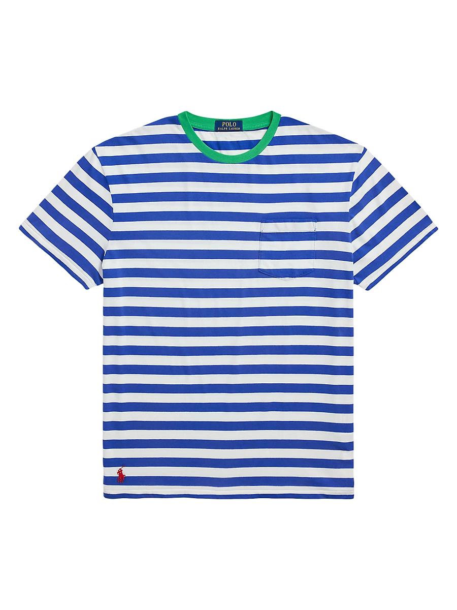 Mens Classic Fit Striped Jersey T-Shirt Product Image