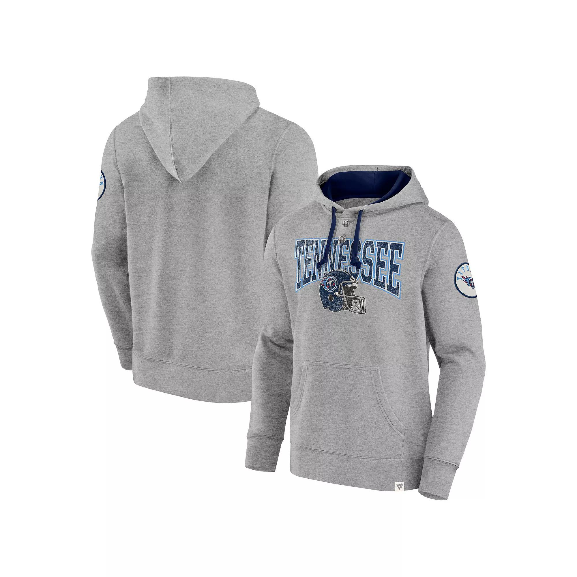 Men's Fanatics Heather Gray Tennessee Titans Label Maker Pullover Hoodie,  Product Image
