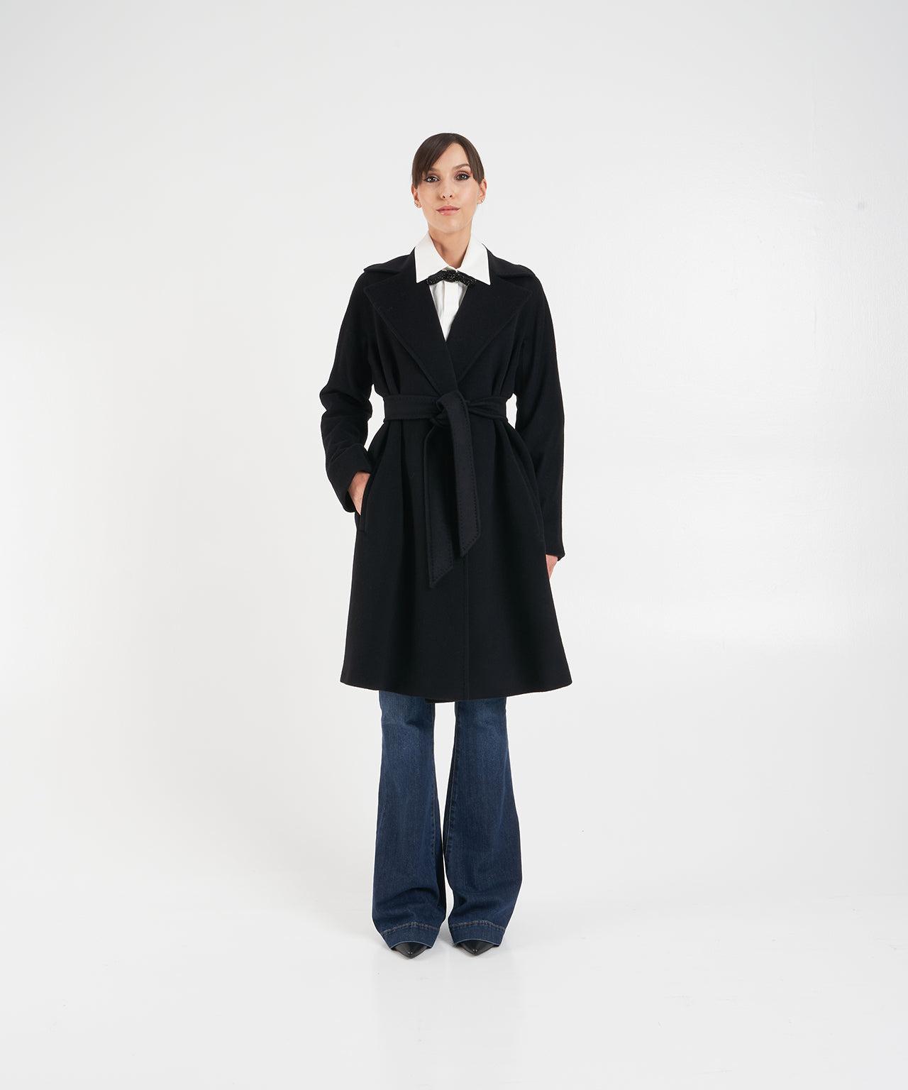Coat with waist belt Product Image