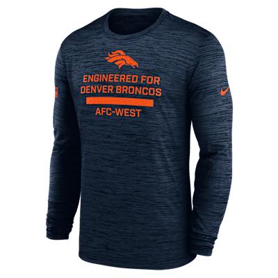 Denver Broncos Sideline Team Issue Velocity Men's Nike Dri-FIT NFL Long-Sleeve T-Shirt Product Image