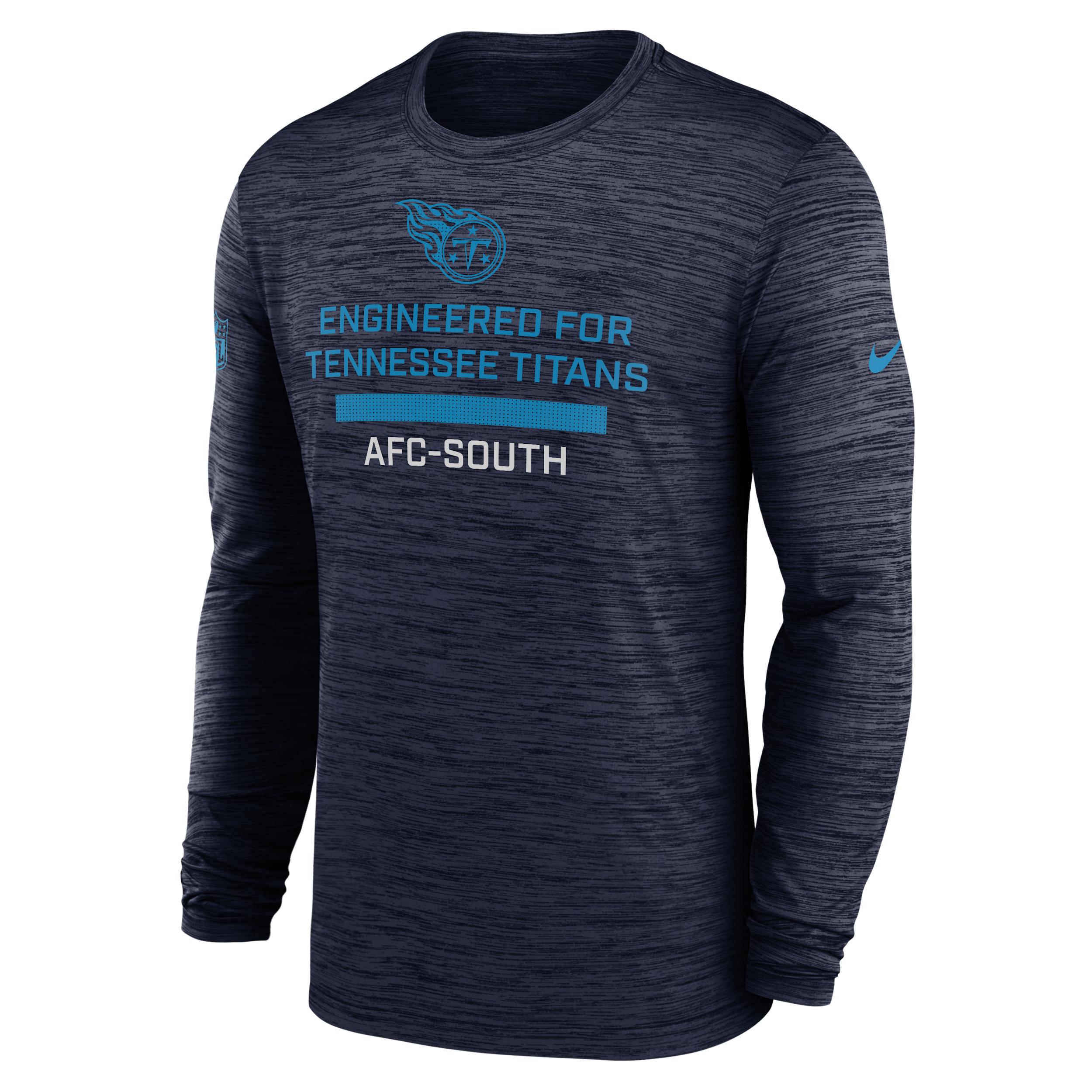 Tennessee Titans Sideline Team Issue Velocity Nike Mens Dri-FIT NFL Long-Sleeve T-Shirt | 02EQ41S8F-QVX Product Image