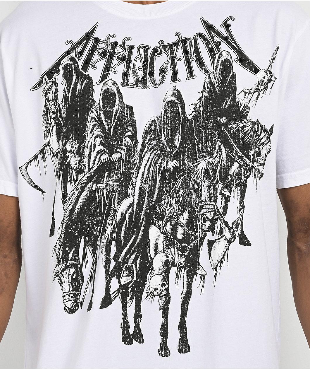 Affliction Black Night White T-Shirt Product Image